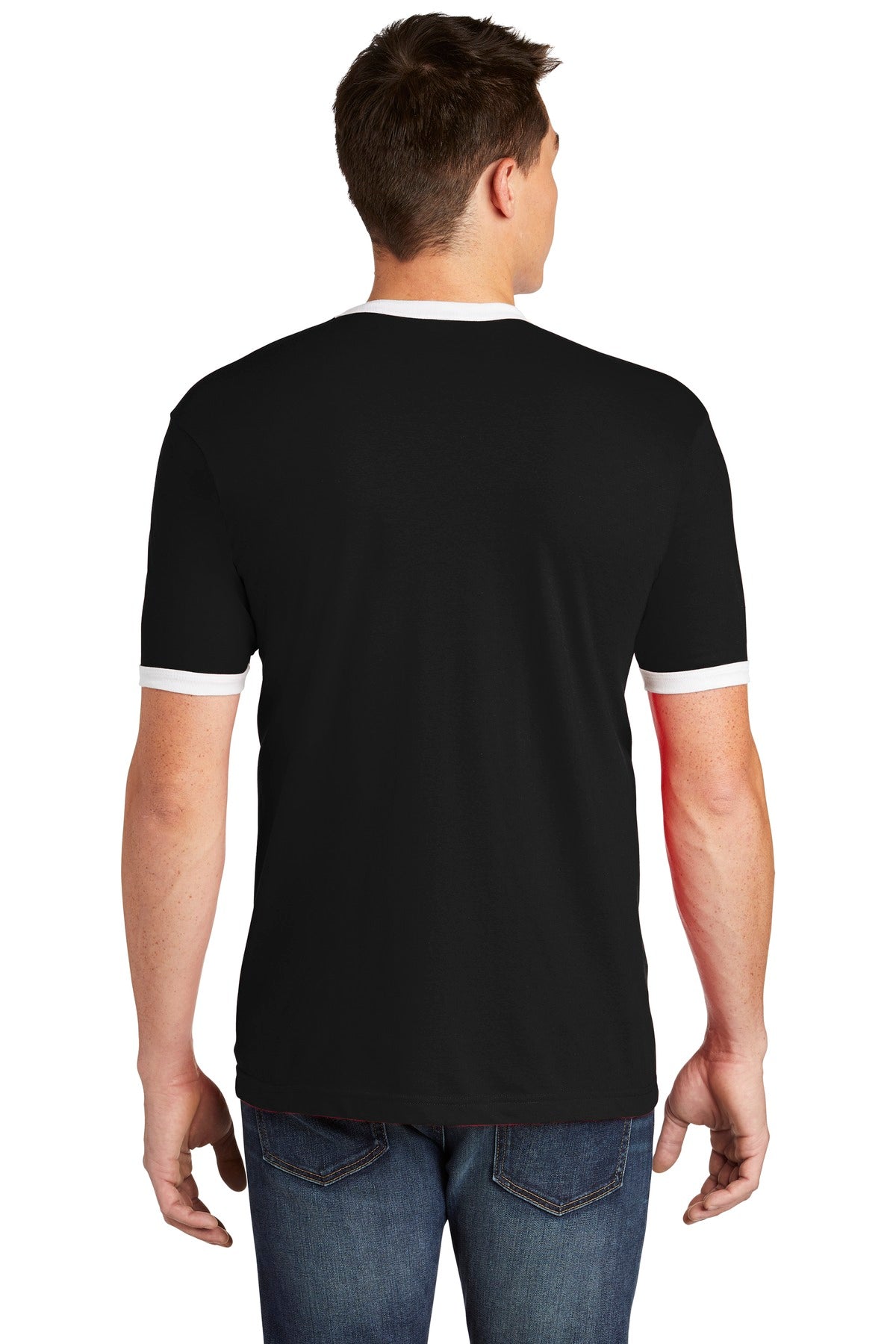 American Apparel Fine Jersey Ringer T-Shirt. 2410W