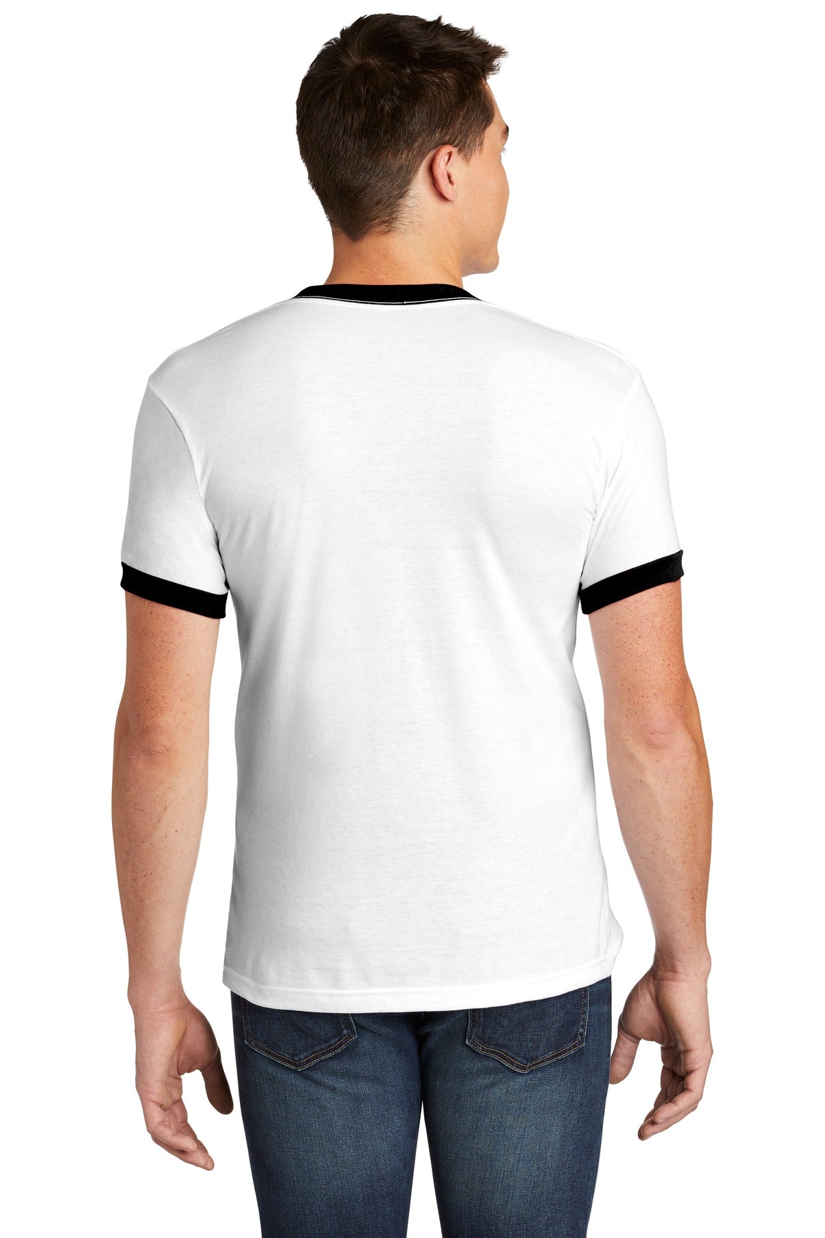 American Apparel Fine Jersey Ringer T-Shirt. 2410W