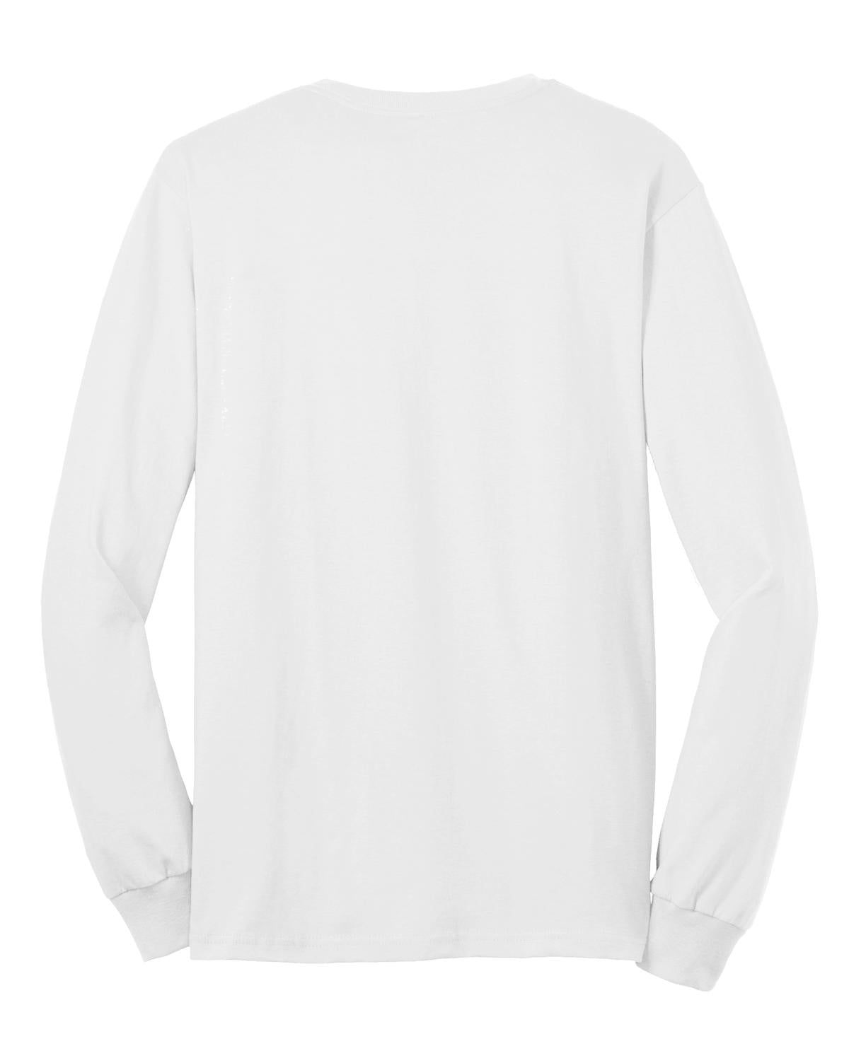 Gildan - Ultra Cotton 100% US Cotton Long Sleeve T-Shirt with Pocket. 2410