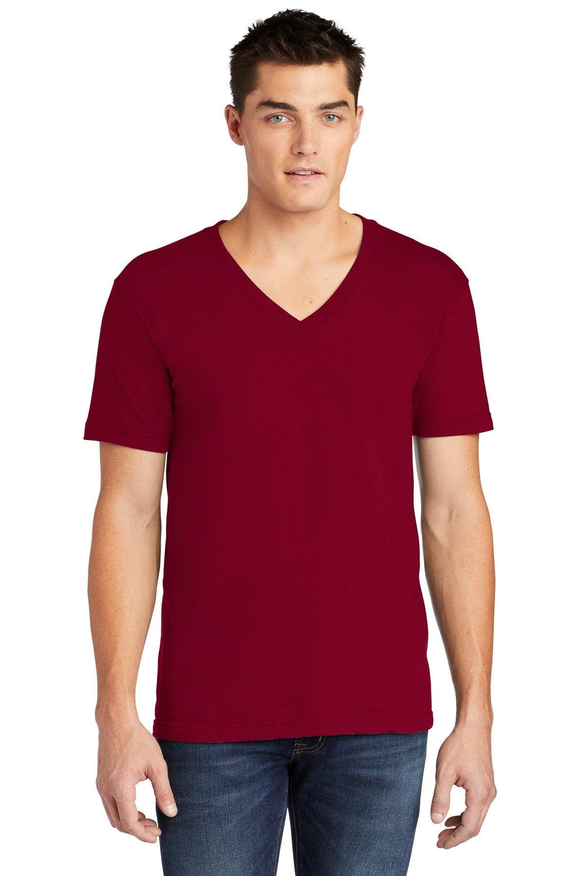 American Apparel Fine Jersey V-Neck T-Shirt. 2456W