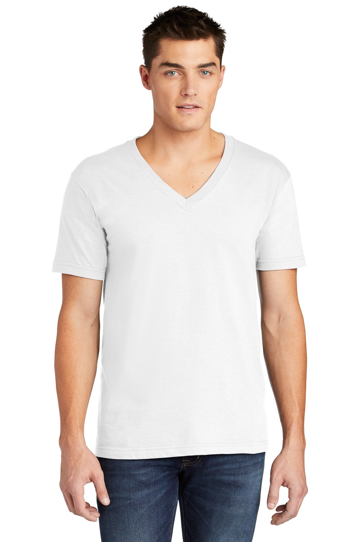 American Apparel Fine Jersey V-Neck T-Shirt. 2456W