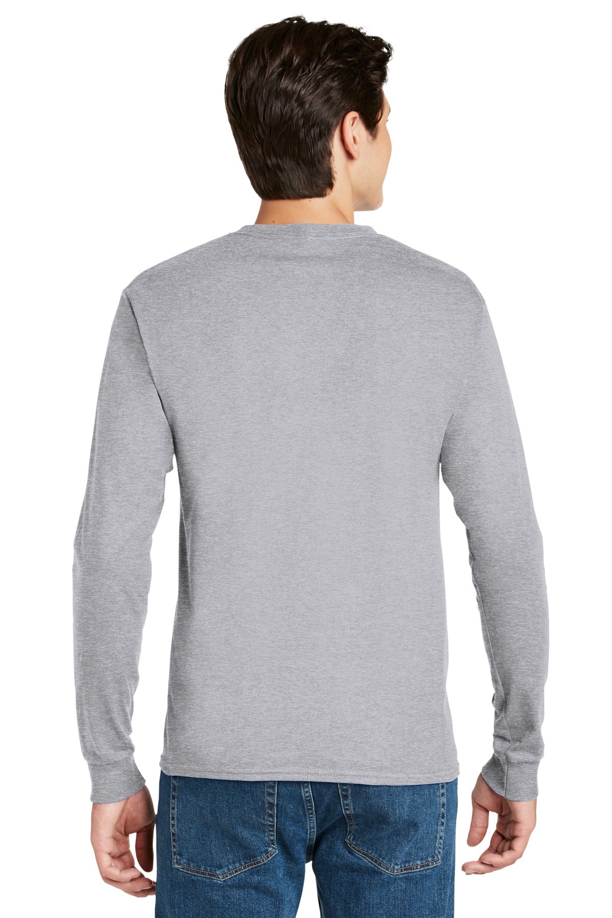Hanes - Authentic 100% Cotton Long Sleeve T-Shirt. 5586