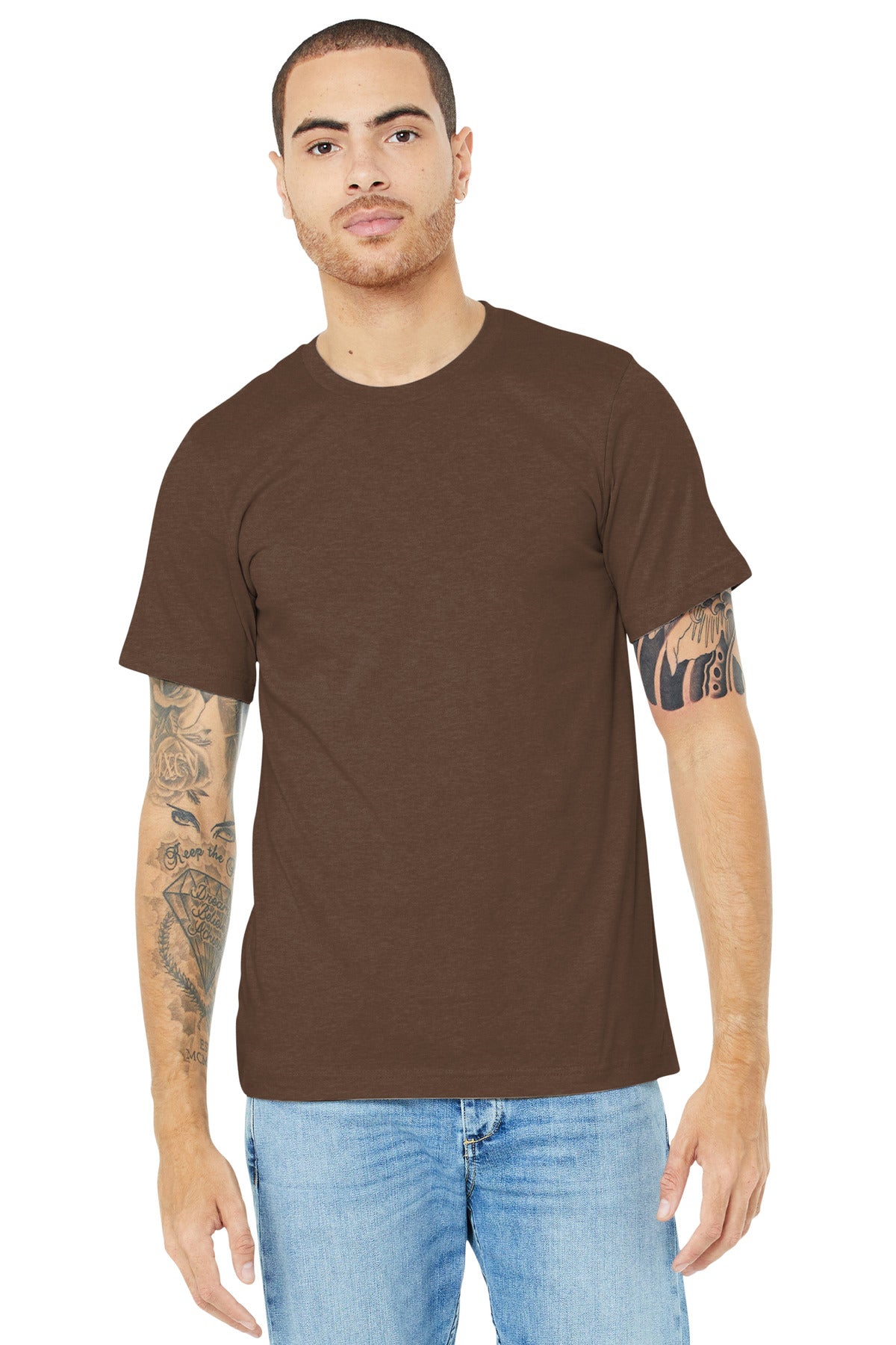 BELLA+CANVAS Unisex Heather CVC Short Sleeve Tee. BC3001CVC