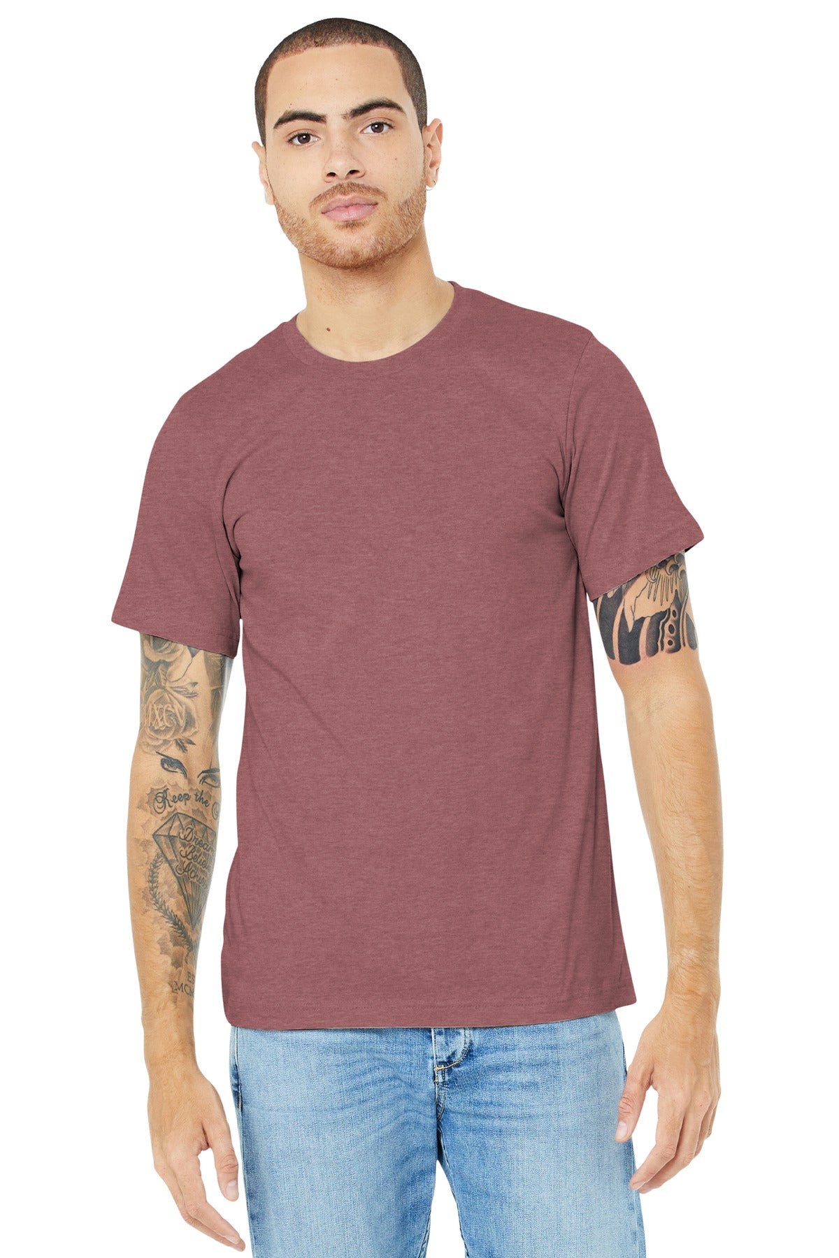 BELLA+CANVAS Unisex Heather CVC Short Sleeve Tee. BC3001CVC