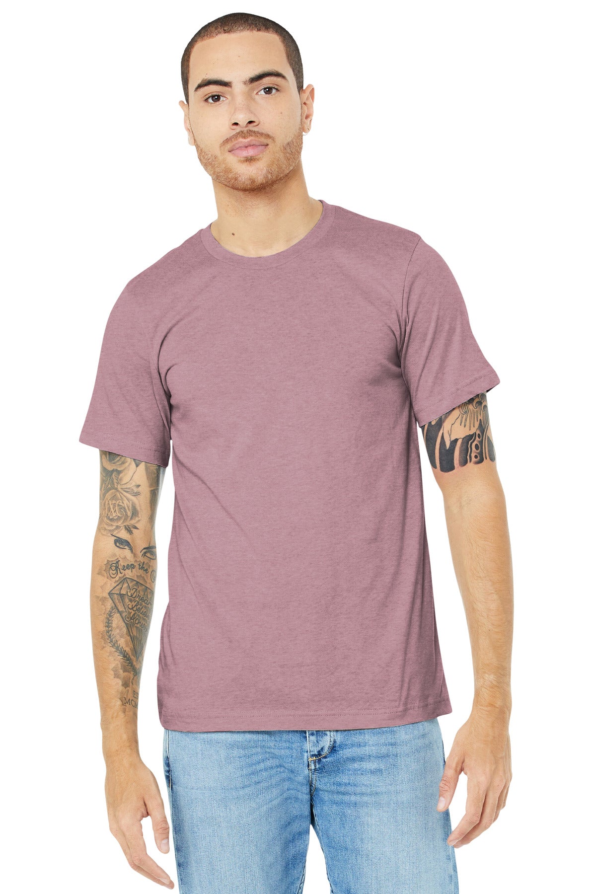 BELLA+CANVAS Unisex Heather CVC Short Sleeve Tee. BC3001CVC