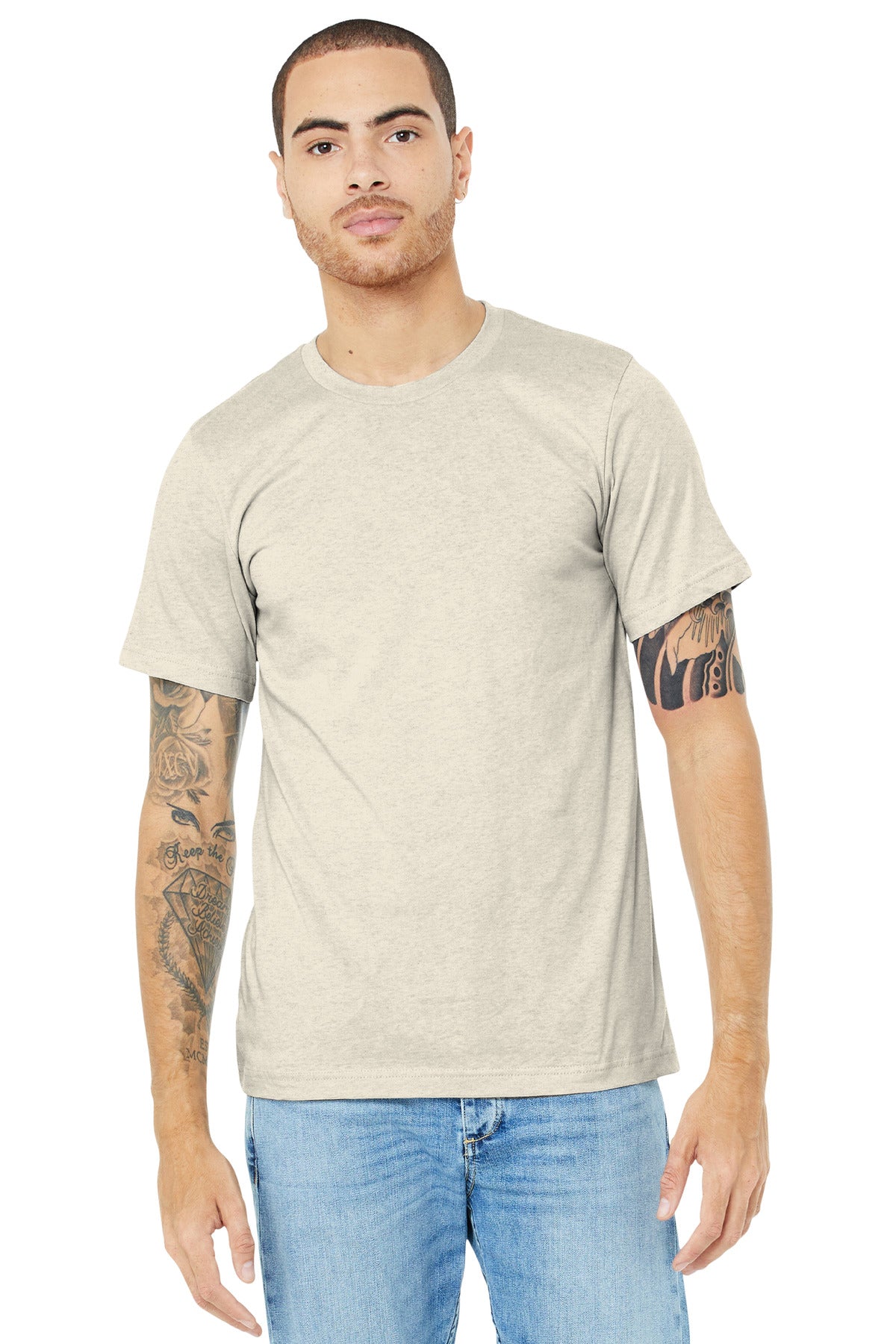 BELLA+CANVAS Unisex Heather CVC Short Sleeve Tee. BC3001CVC