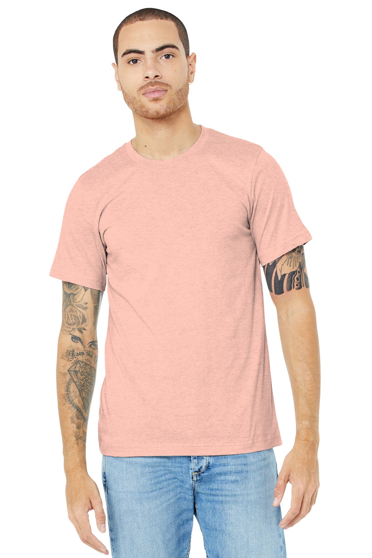 BELLA+CANVAS Unisex Heather CVC Short Sleeve Tee. BC3001CVC