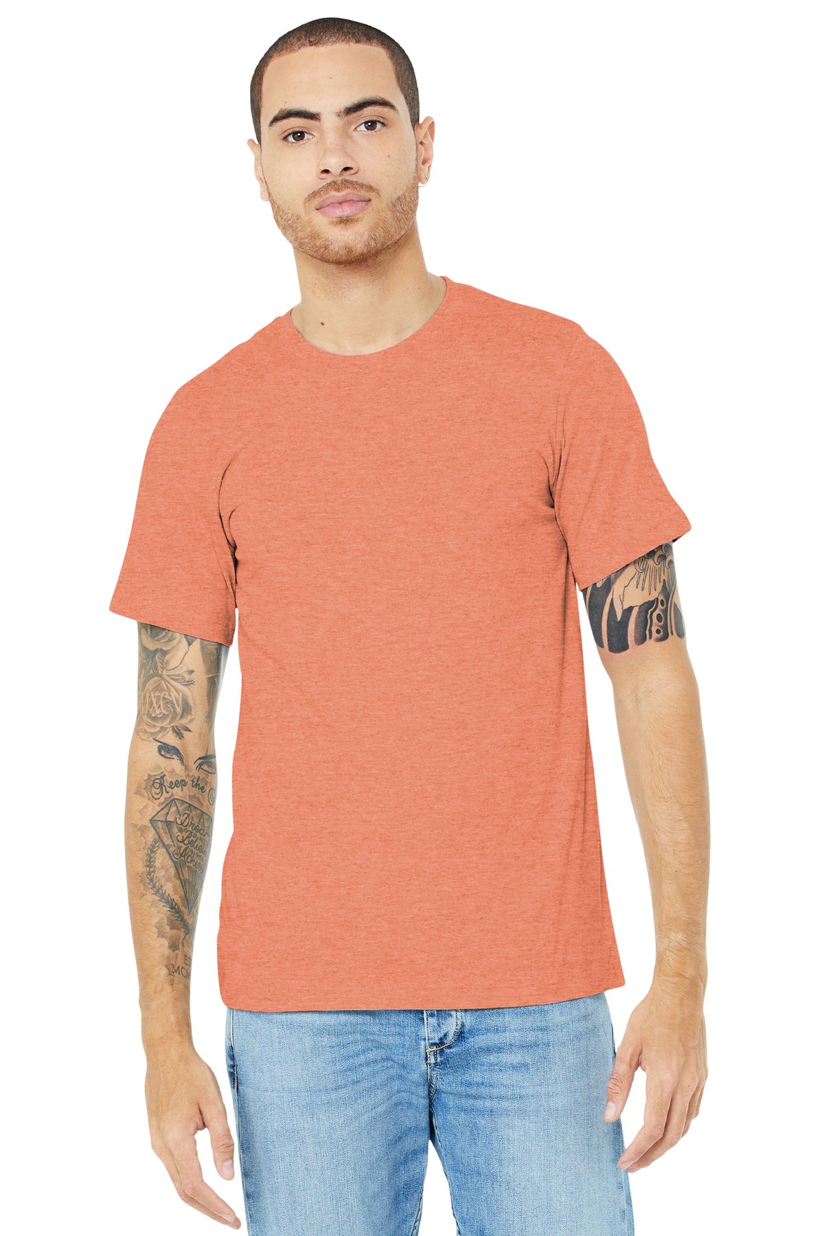 BELLA+CANVAS Unisex Heather CVC Short Sleeve Tee. BC3001CVC