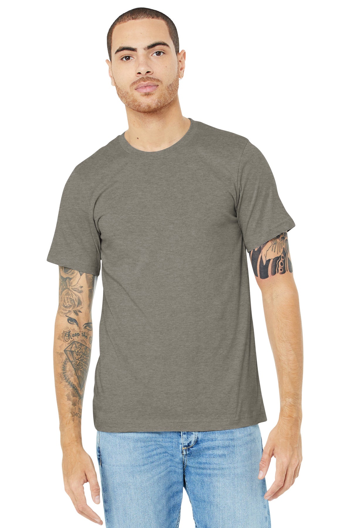 BELLA+CANVAS Unisex Heather CVC Short Sleeve Tee. BC3001CVC