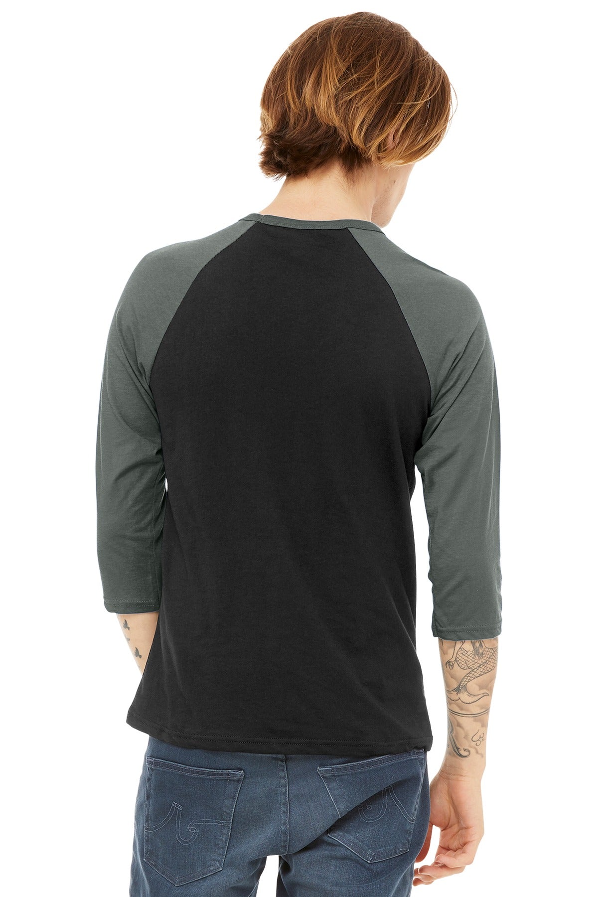 BELLA+CANVAS Unisex 3/4-Sleeve Baseball Tee. BC3200