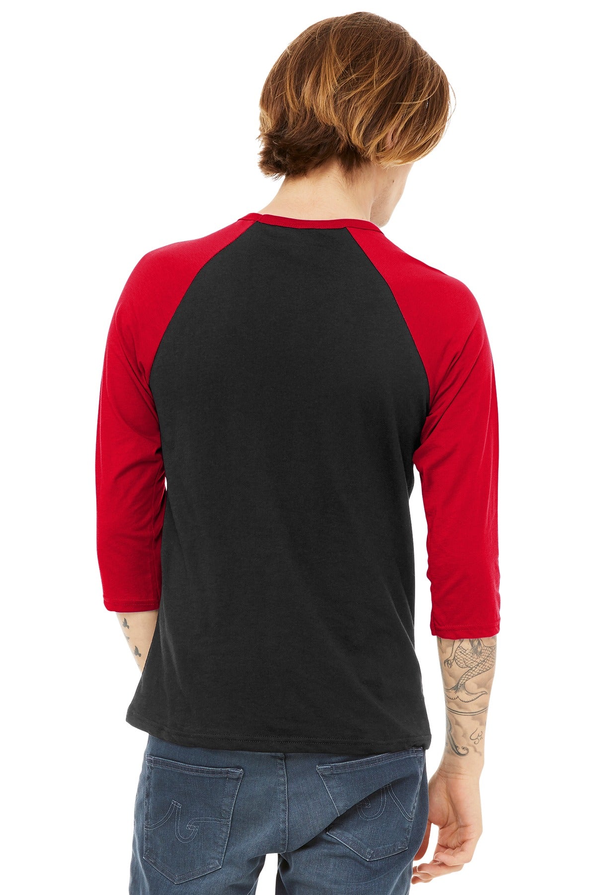 BELLA+CANVAS Unisex 3/4-Sleeve Baseball Tee. BC3200