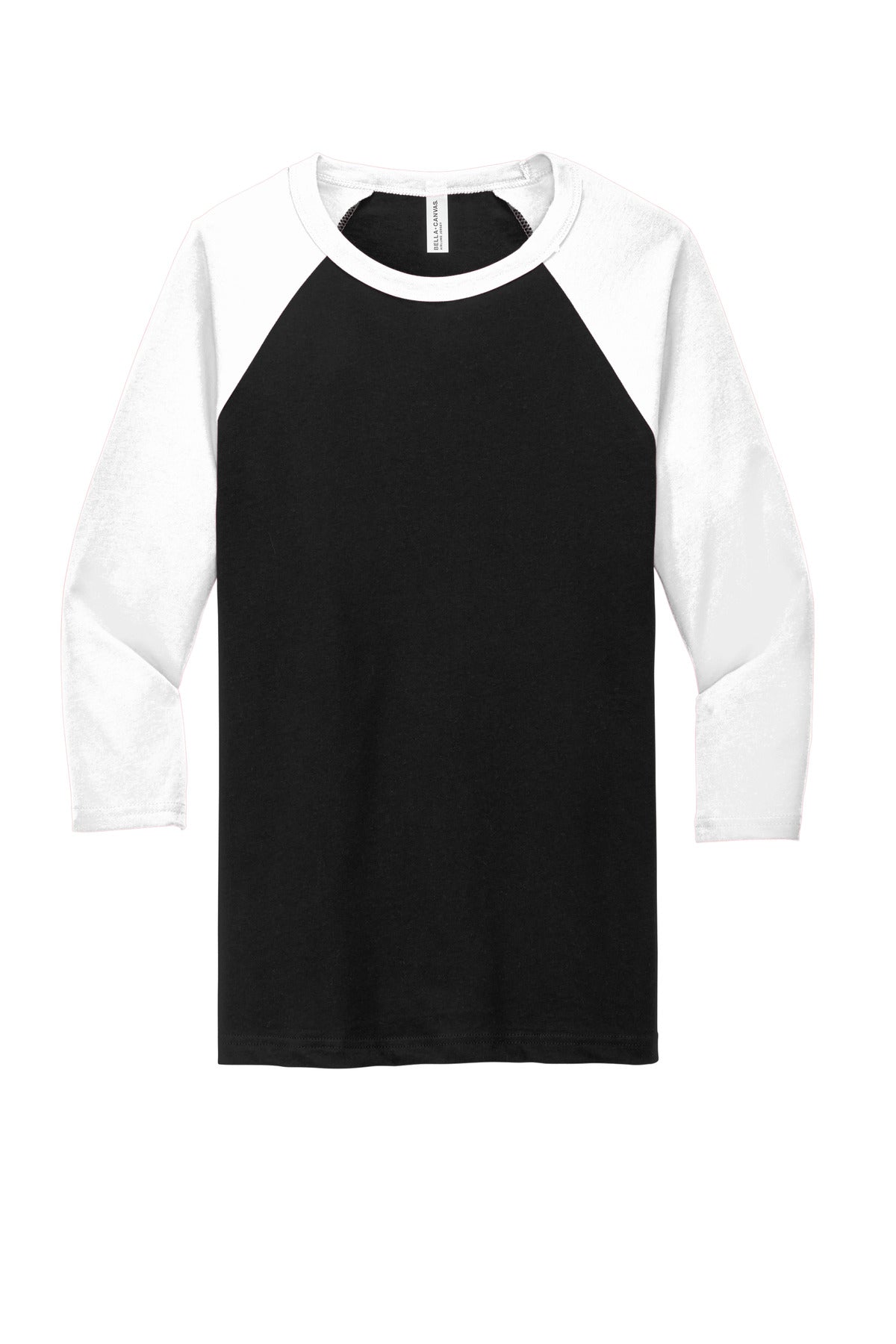 BELLA+CANVAS Unisex 3/4-Sleeve Baseball Tee. BC3200