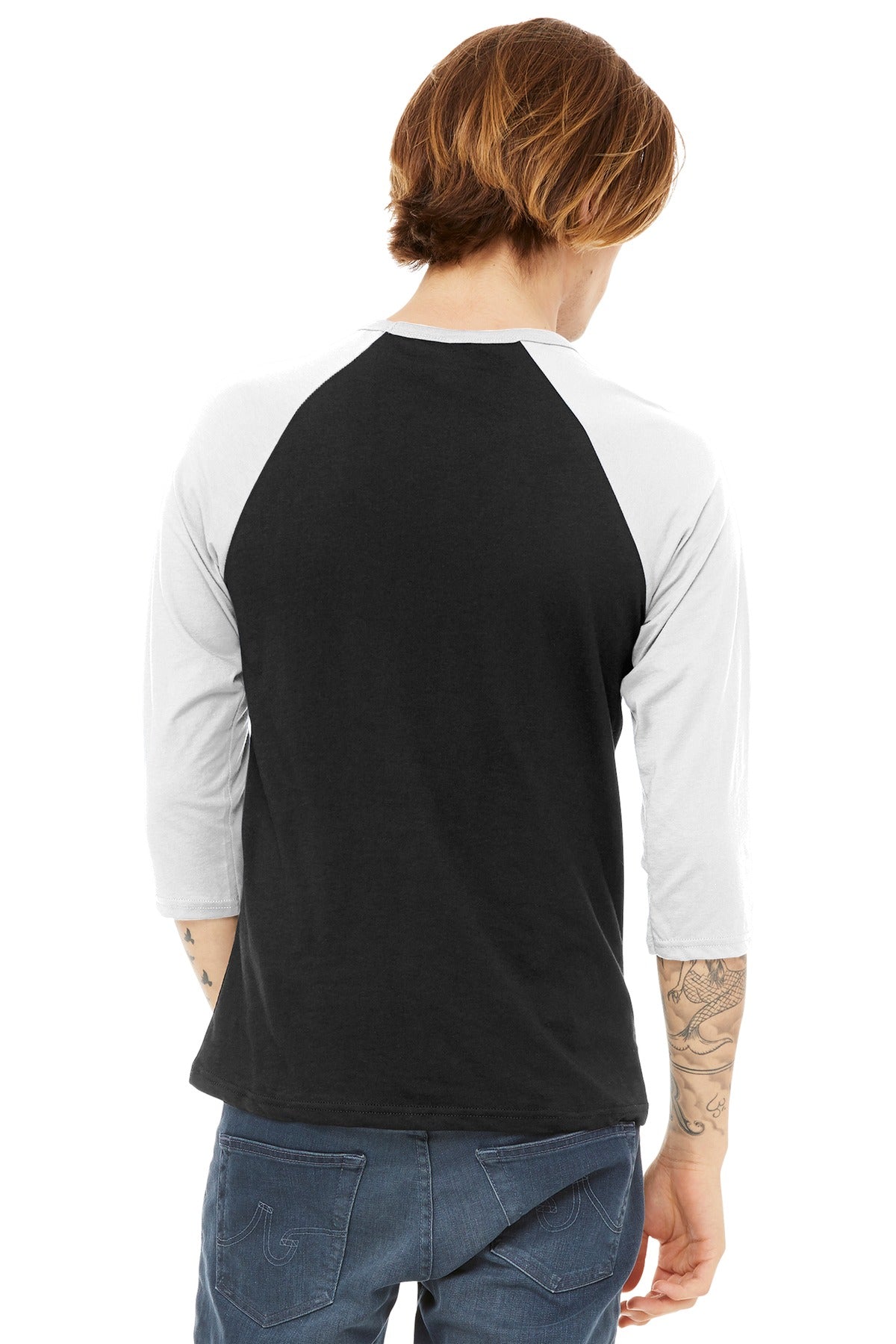 BELLA+CANVAS Unisex 3/4-Sleeve Baseball Tee. BC3200