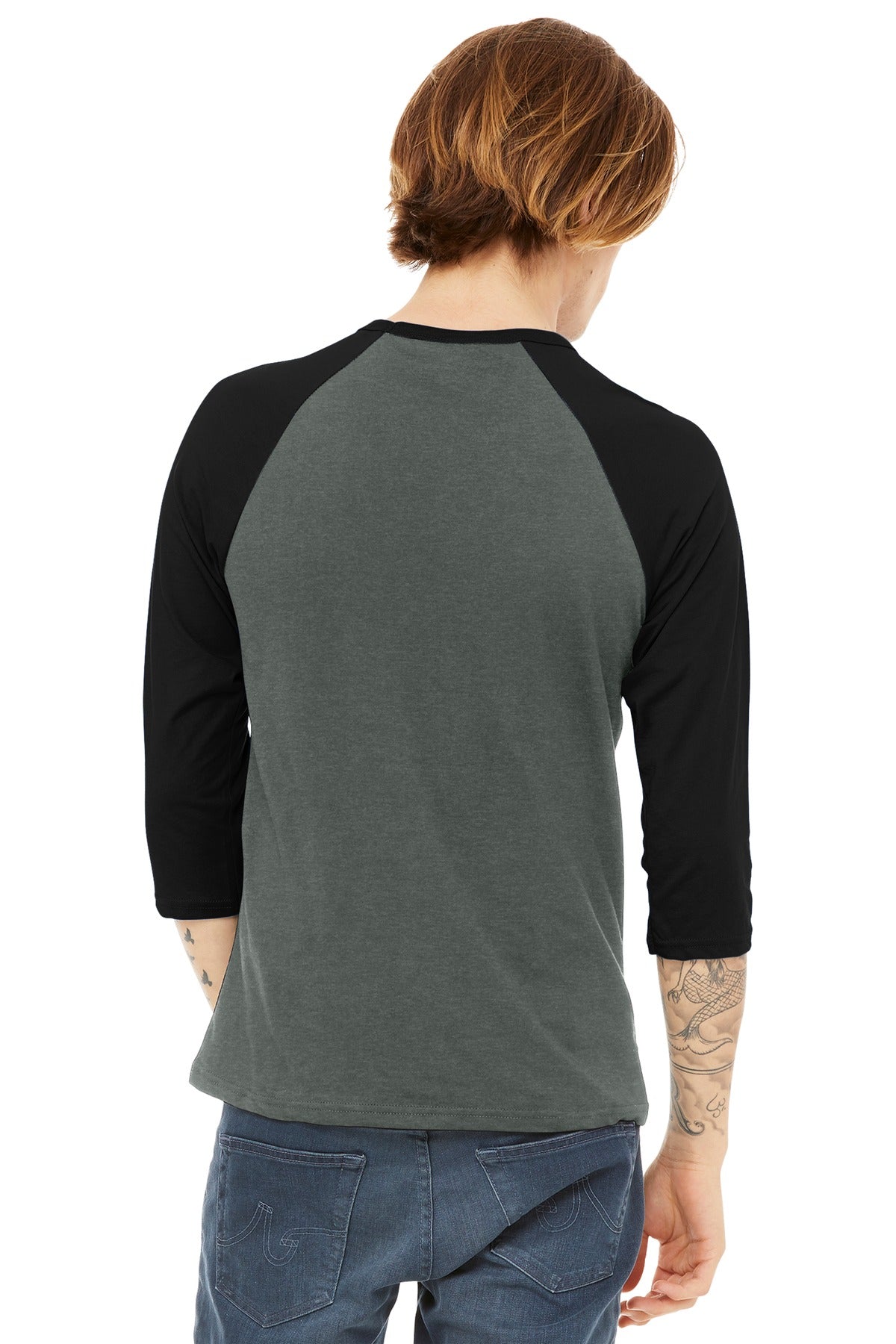 BELLA+CANVAS Unisex 3/4-Sleeve Baseball Tee. BC3200