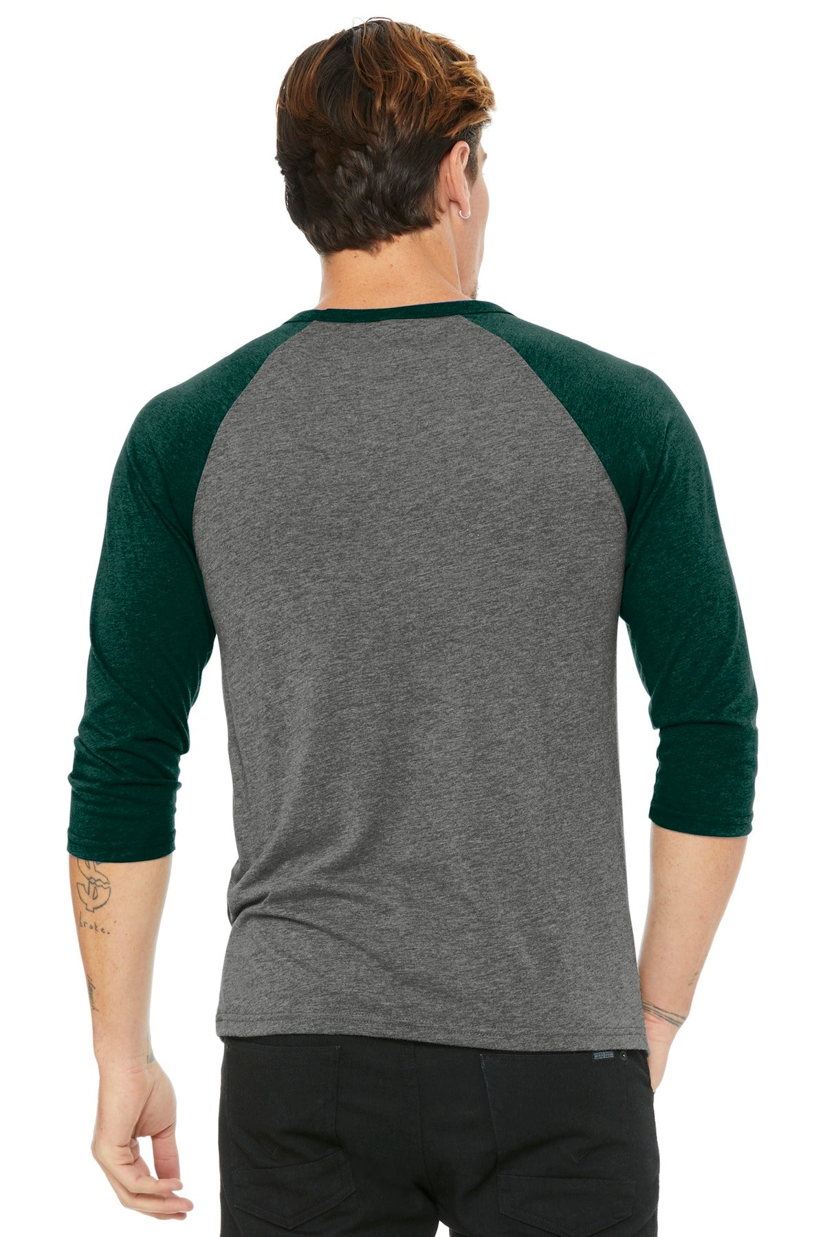 BELLA+CANVAS Unisex 3/4-Sleeve Baseball Tee. BC3200