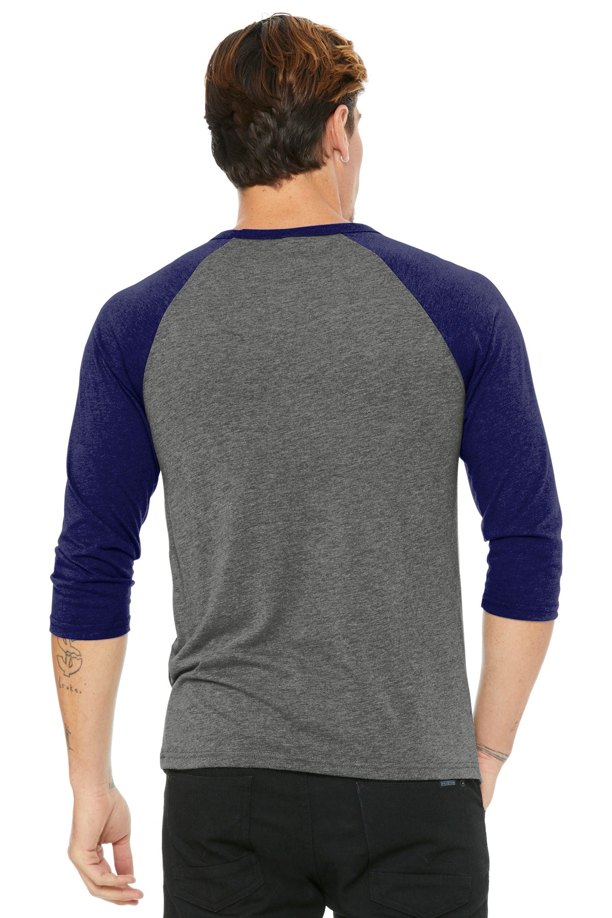 BELLA+CANVAS Unisex 3/4-Sleeve Baseball Tee. BC3200