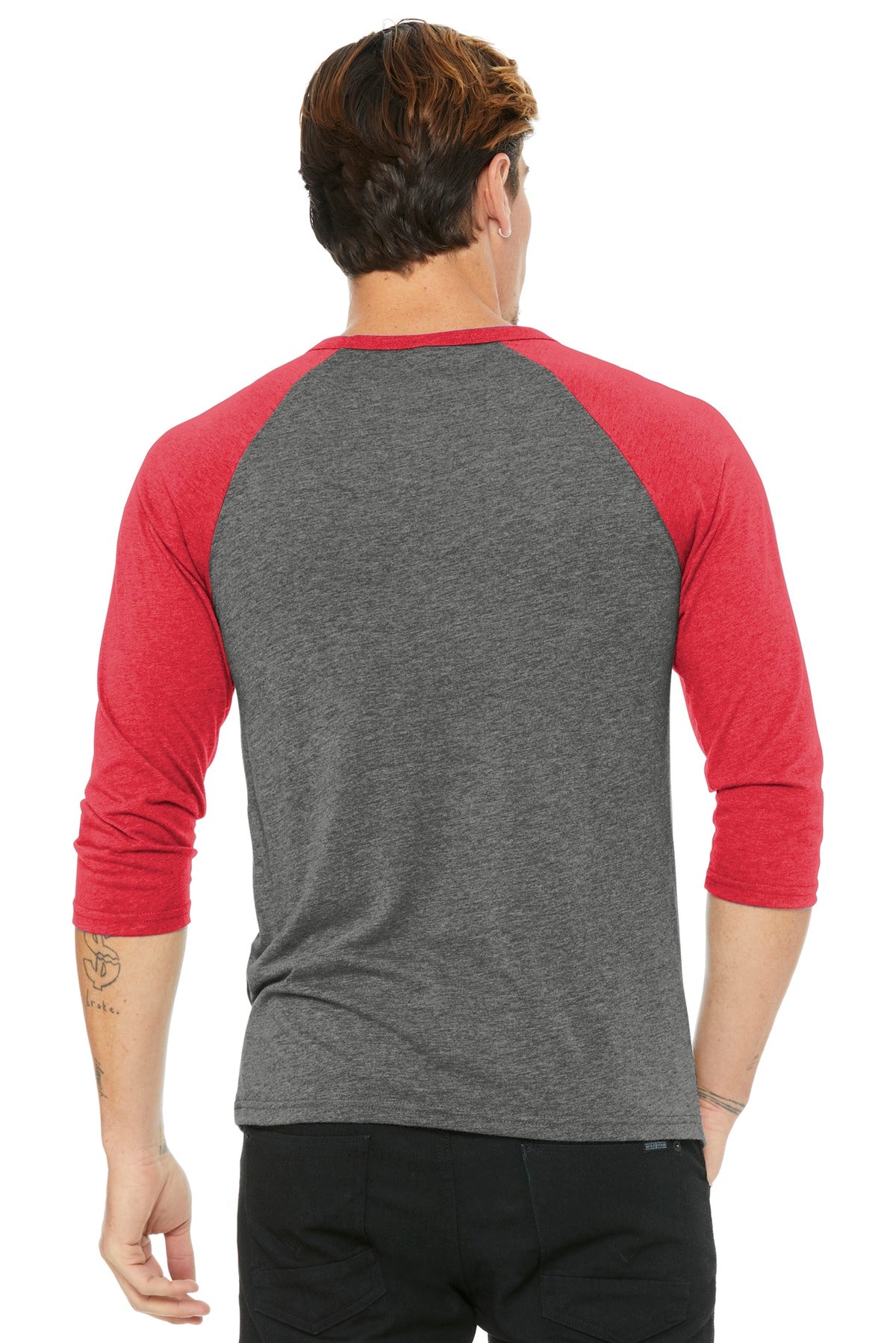 BELLA+CANVAS Unisex 3/4-Sleeve Baseball Tee. BC3200