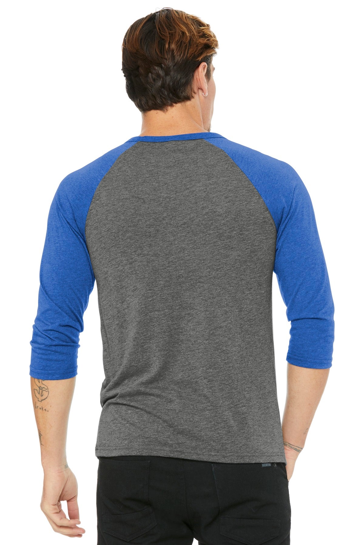 BELLA+CANVAS Unisex 3/4-Sleeve Baseball Tee. BC3200