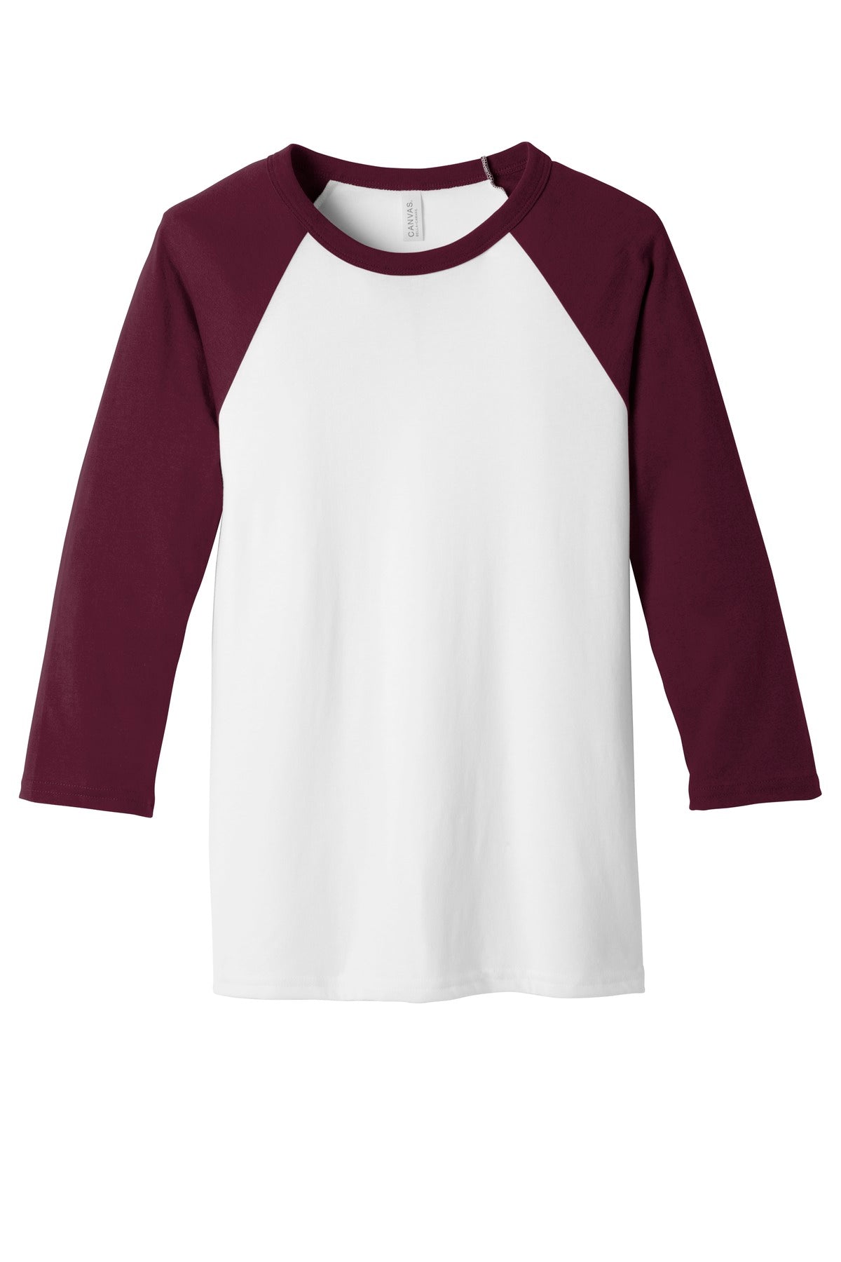 BELLA+CANVAS Unisex 3/4-Sleeve Baseball Tee. BC3200