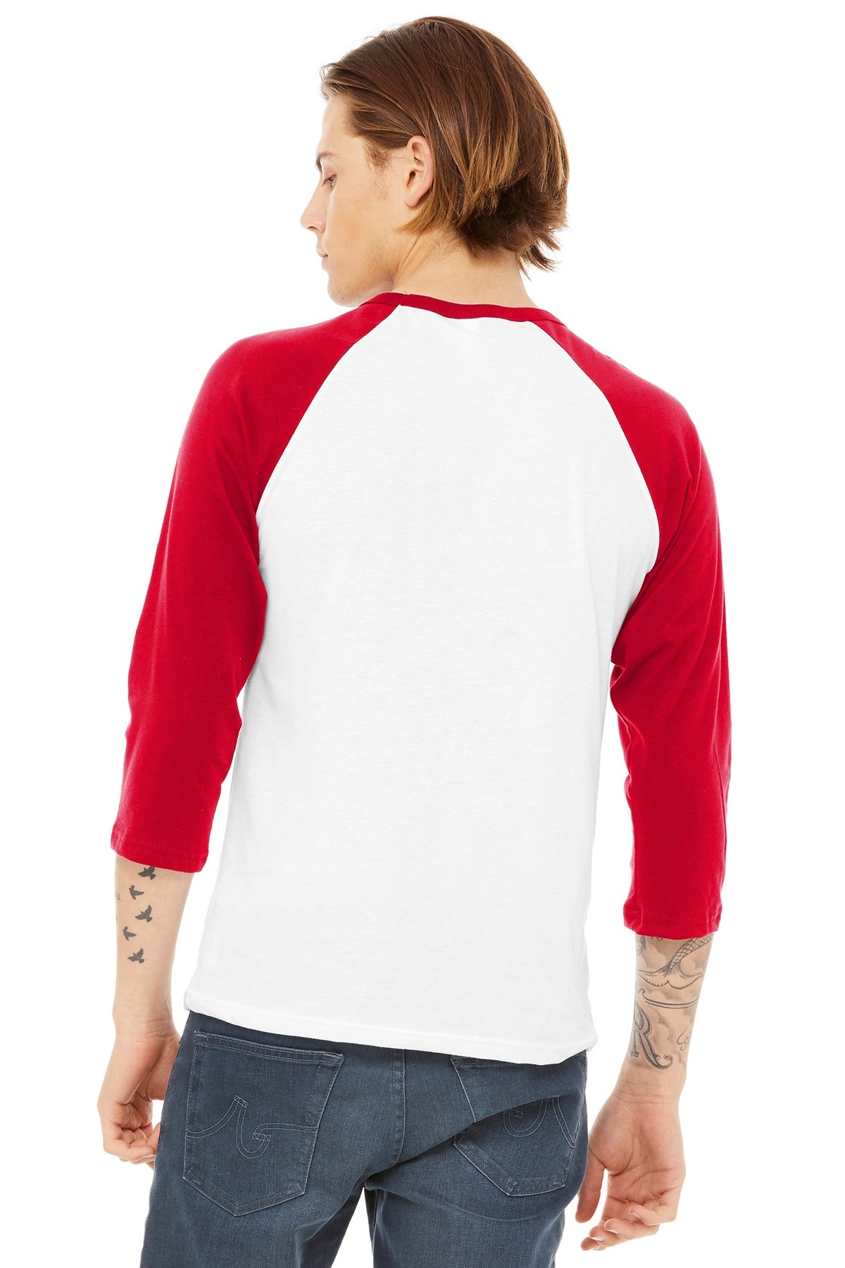 BELLA+CANVAS Unisex 3/4-Sleeve Baseball Tee. BC3200