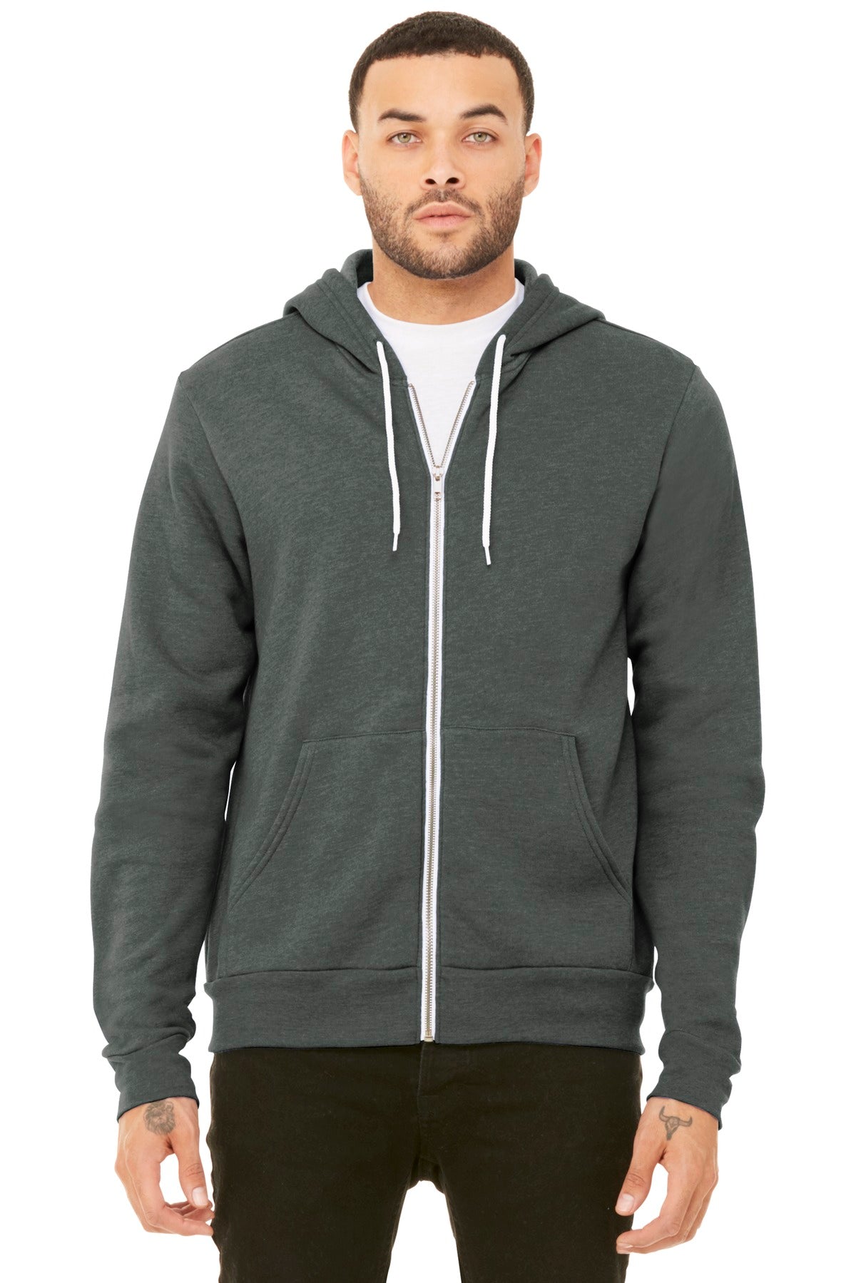 BELLA+CANVAS Unisex Sponge Fleece Full-Zip Hoodie. BC3739