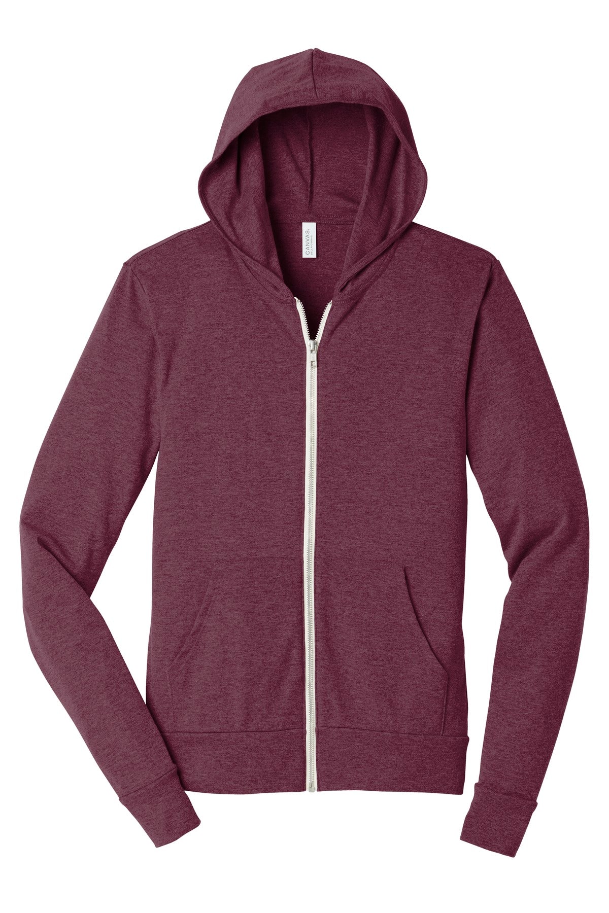 BELLA+CANVAS Unisex Triblend Full-Zip Lightweight Hoodie. BC3939