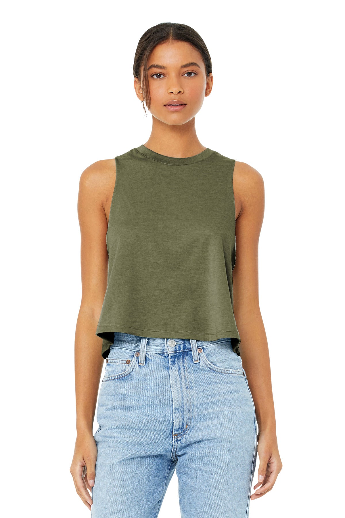 BELLA+CANVAS Women's Racerback Cropped Tank. BC6682