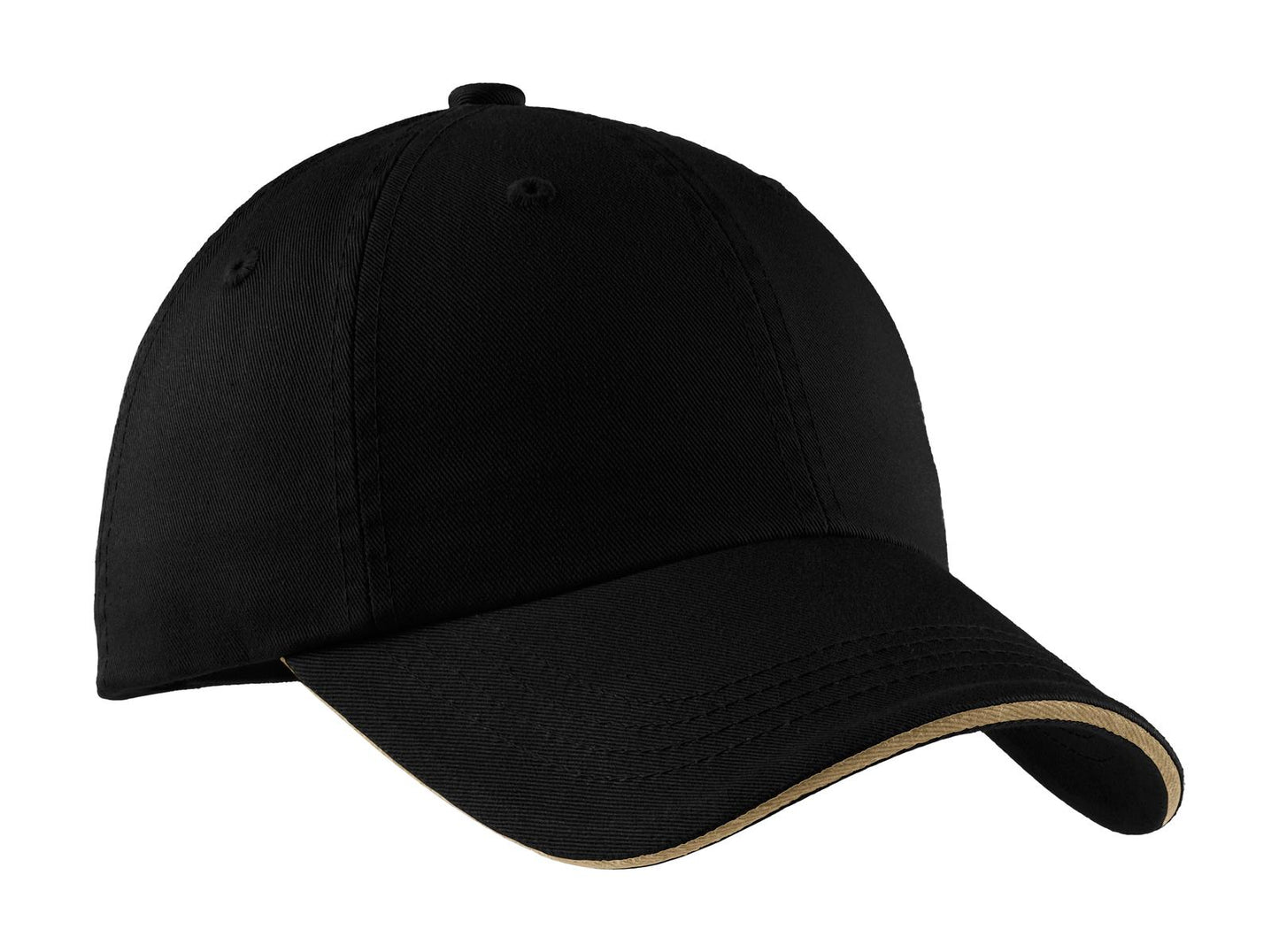 Port Authority Sandwich Bill Cap with Striped Closure. C830