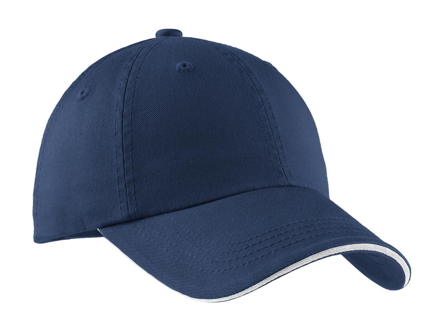 Port Authority Sandwich Bill Cap with Striped Closure. C830