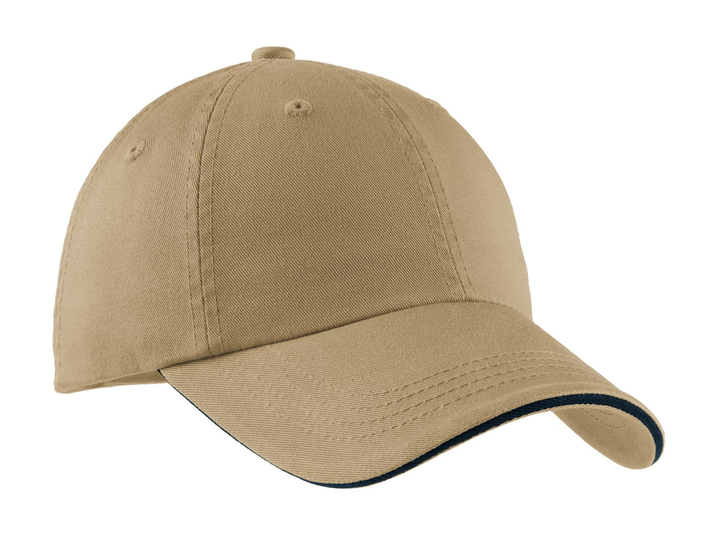 Port Authority Sandwich Bill Cap with Striped Closure. C830