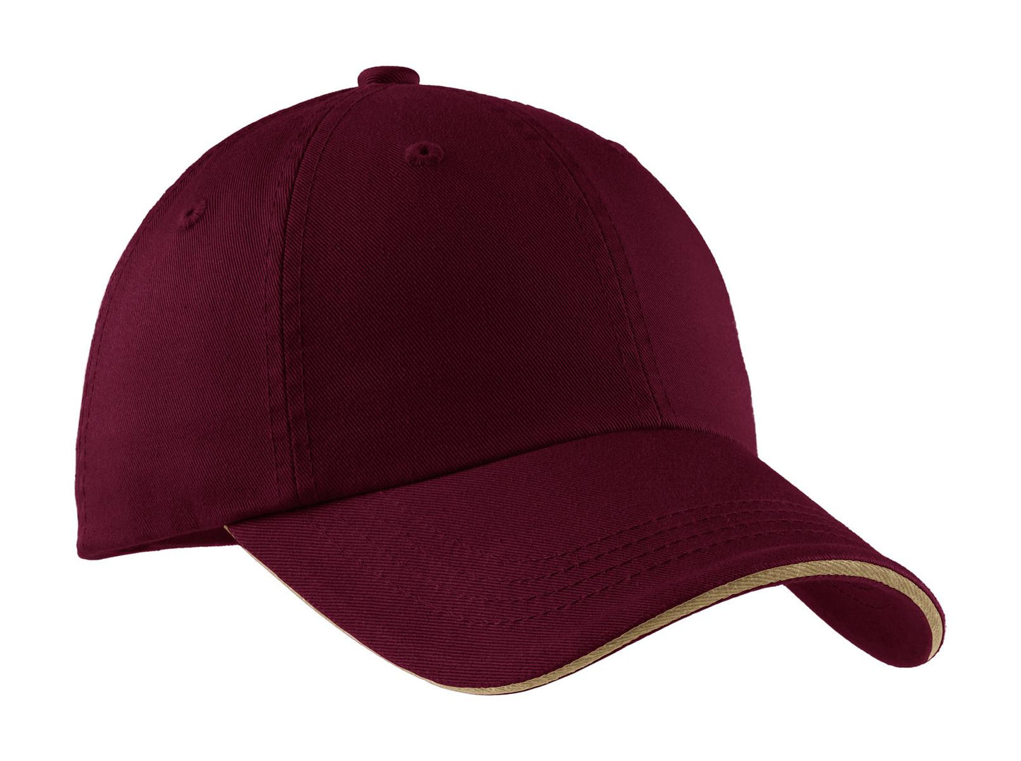 Port Authority Sandwich Bill Cap with Striped Closure. C830