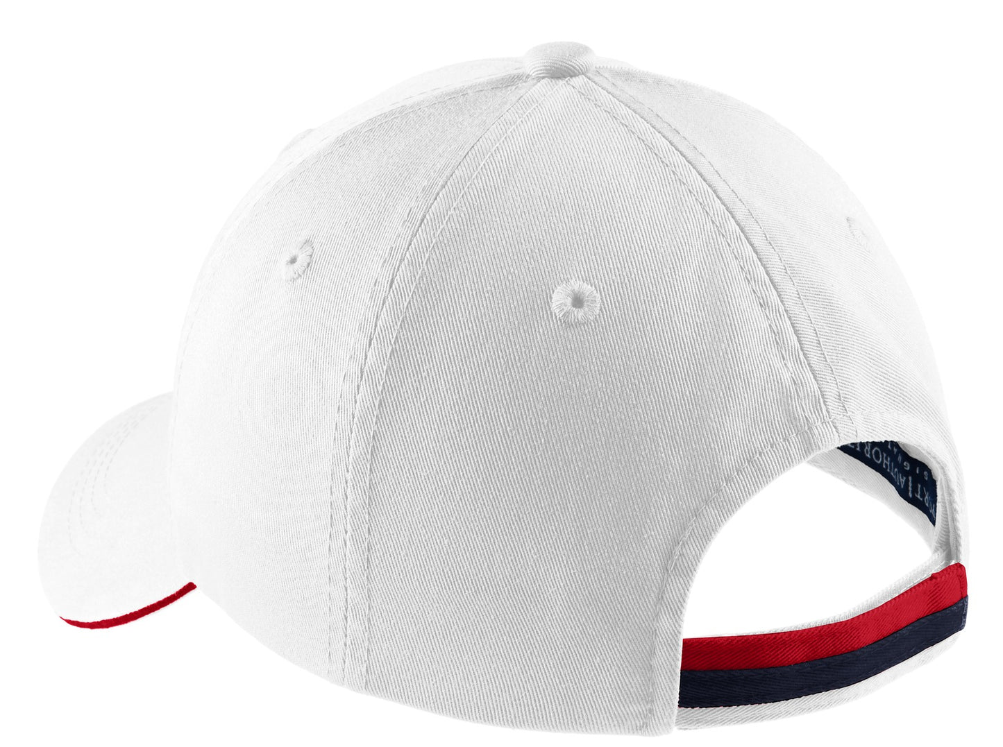Port Authority Sandwich Bill Cap with Striped Closure. C830