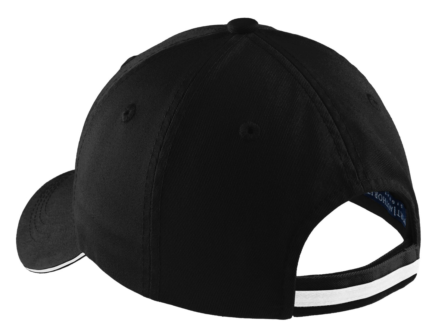 Port Authority Sandwich Bill Cap with Striped Closure. C830