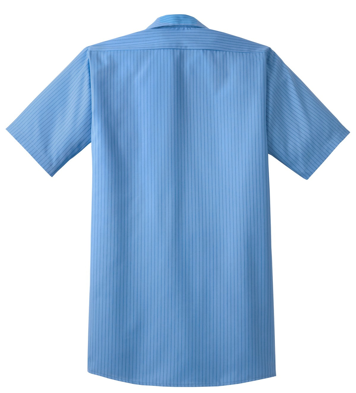Red Kap Long Size Short Sleeve Striped Industrial Work Shirt. CS20LONG