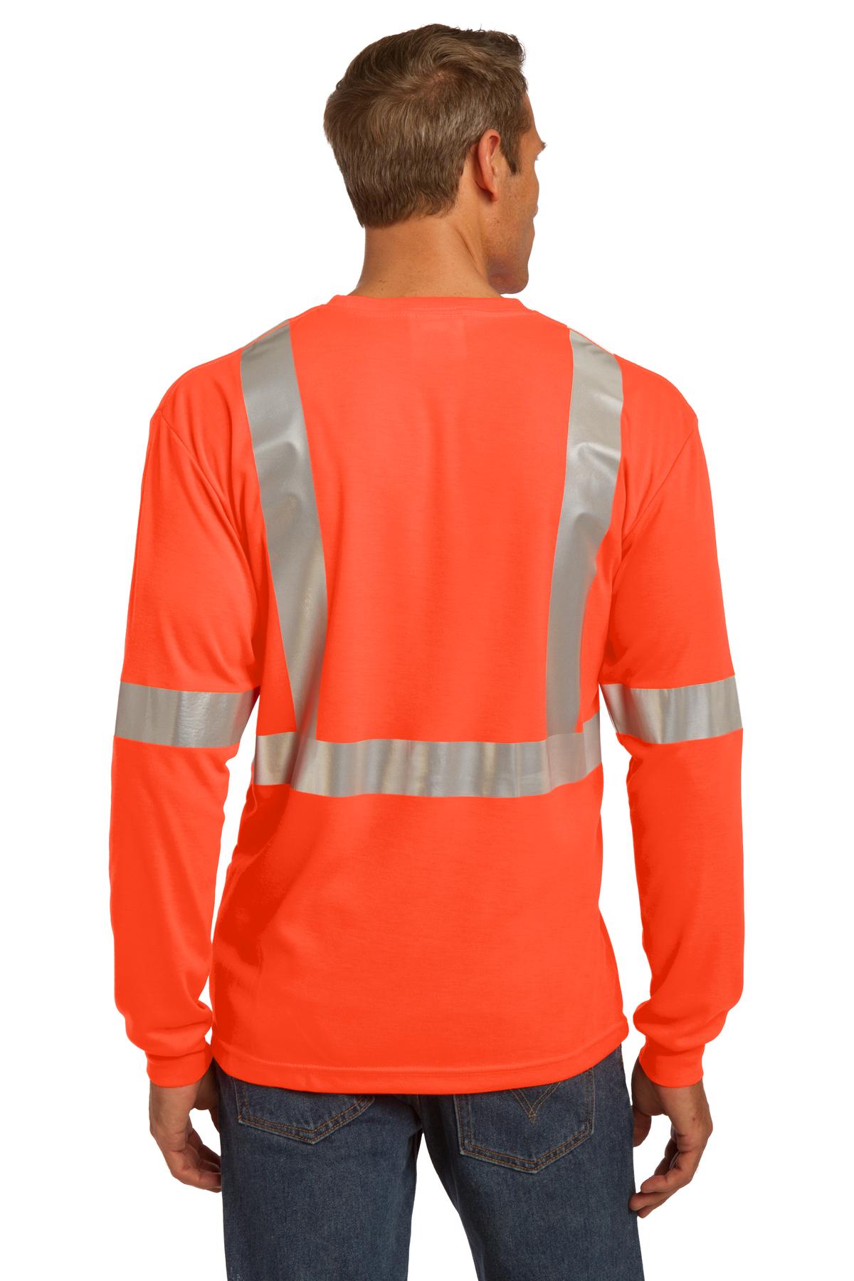 CornerStone ANSI 107 Class 2 Long Sleeve Safety T-Shirt. CS401LS