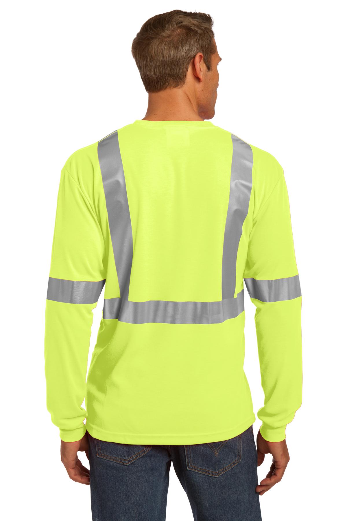 CornerStone ANSI 107 Class 2 Long Sleeve Safety T-Shirt. CS401LS