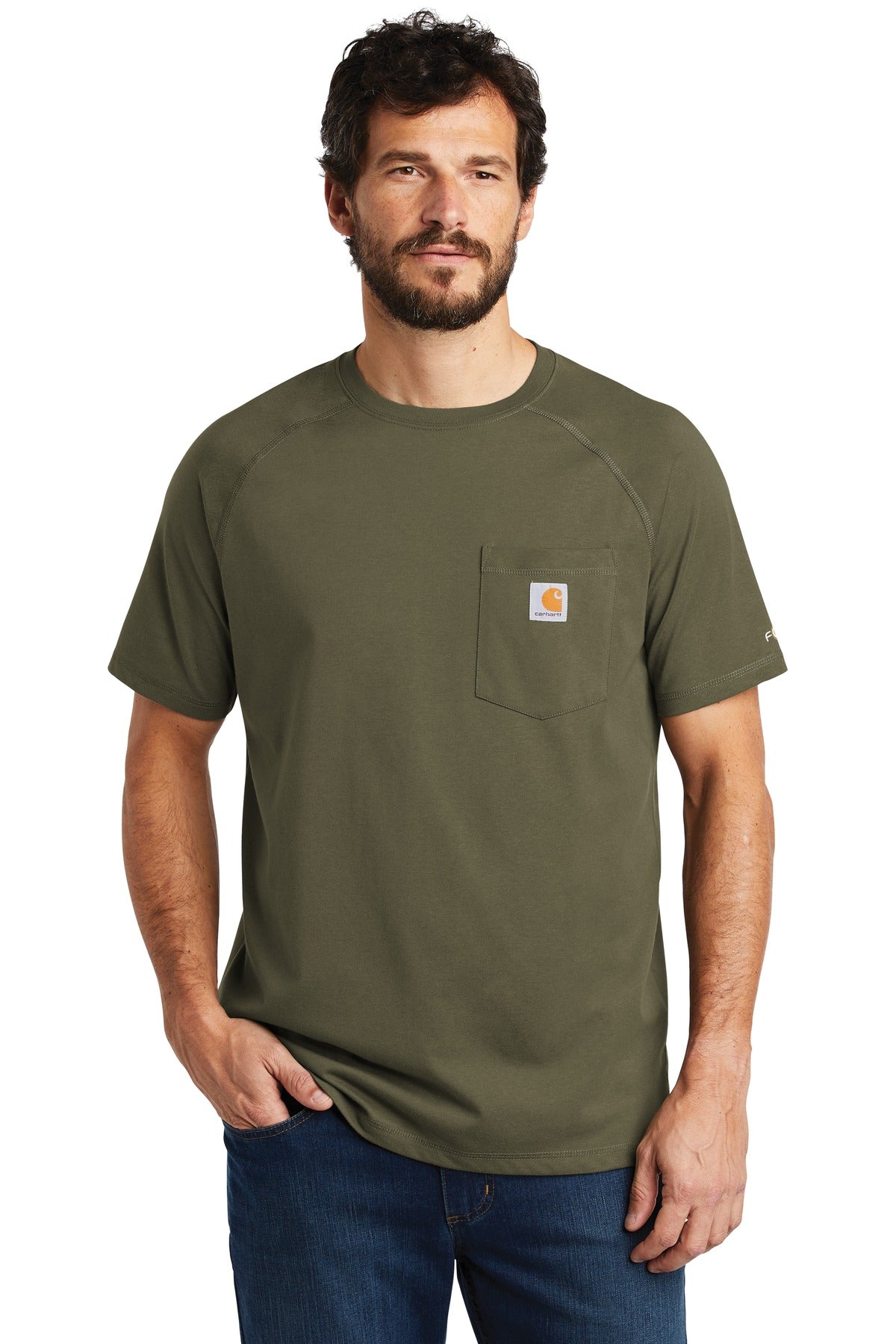 Carhartt Force Cotton Delmont Short Sleeve T-Shirt. CT100410