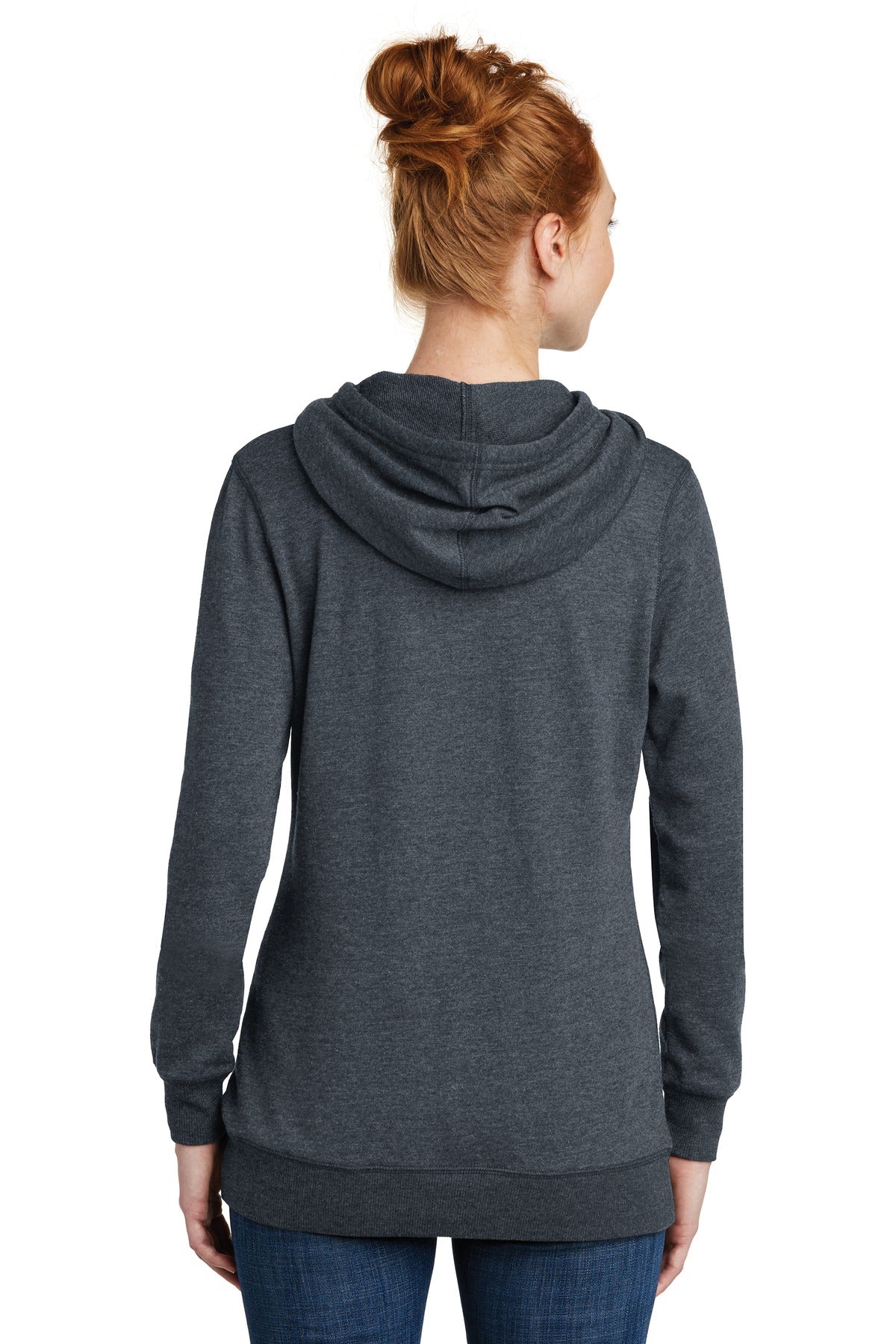 District Women's Lightweight Fleece Hoodie. DM493