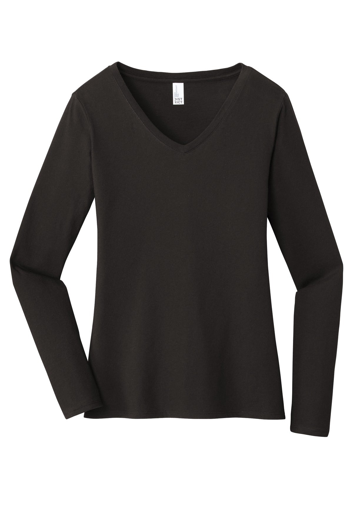 District Women's Very Important Tee Long Sleeve V-Neck. DT6201