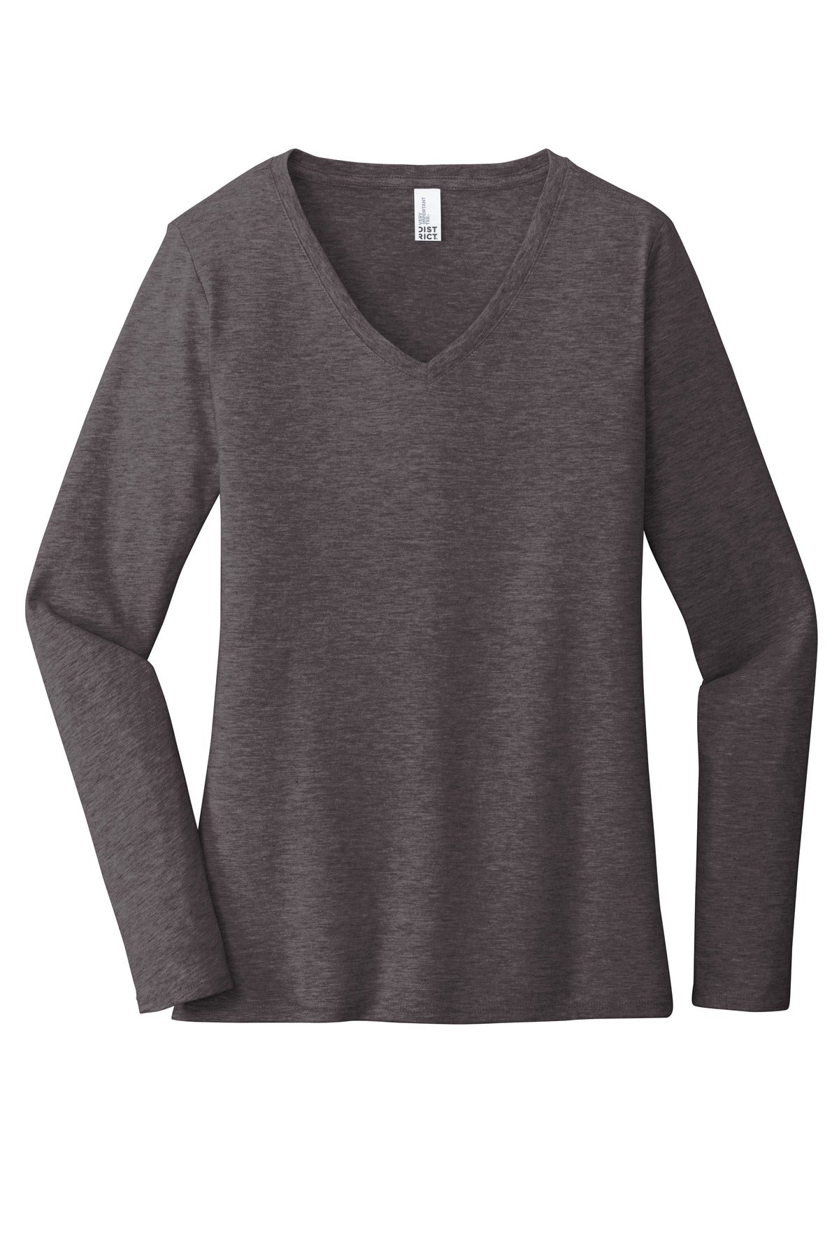 District Women's Very Important Tee Long Sleeve V-Neck. DT6201