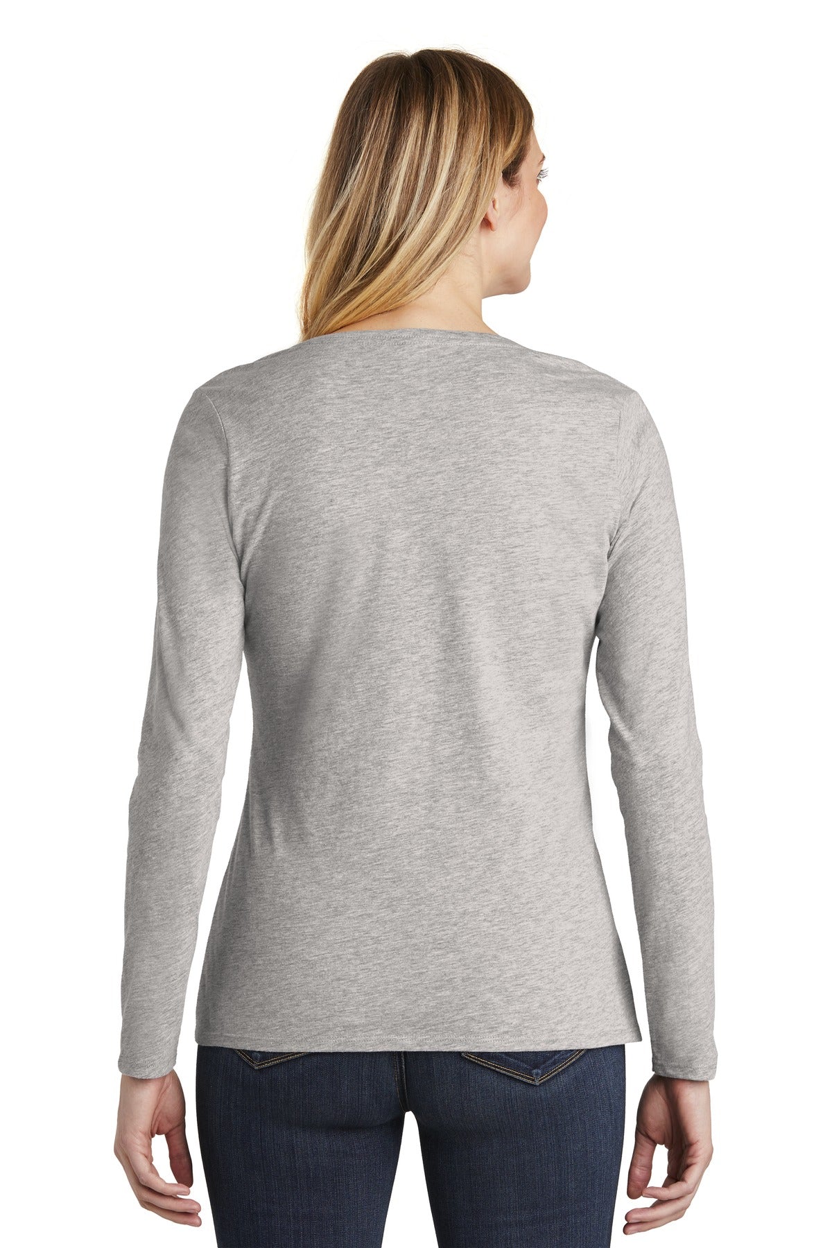 District Women's Very Important Tee Long Sleeve V-Neck. DT6201