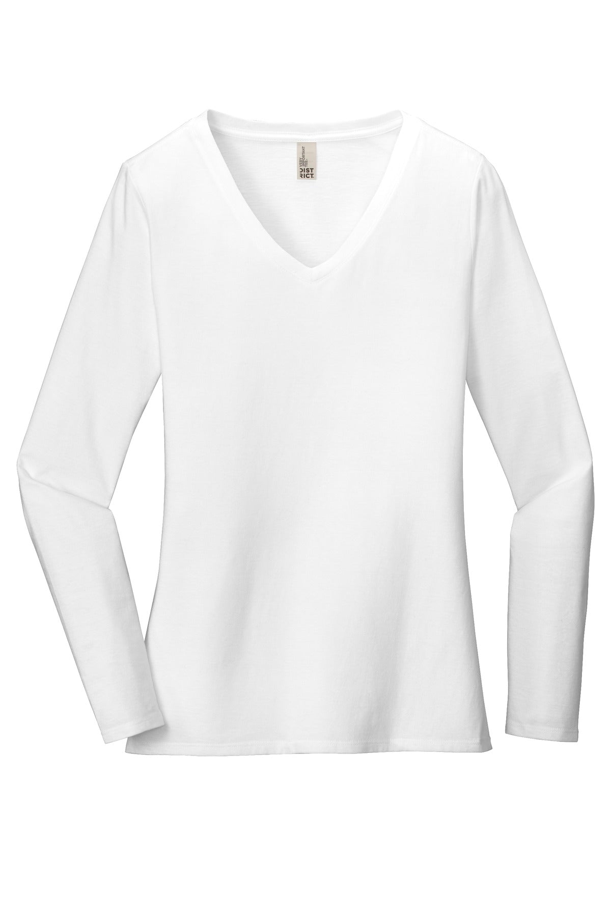 District Women's Very Important Tee Long Sleeve V-Neck. DT6201