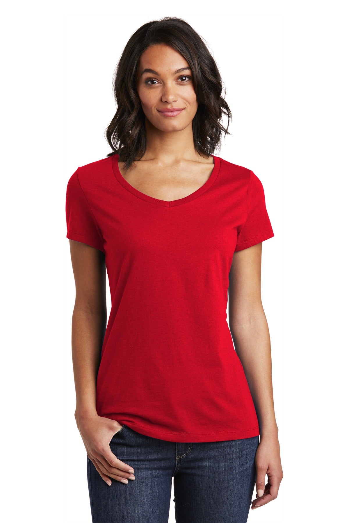 District Women's Very Important Tee V-Neck. DT6503