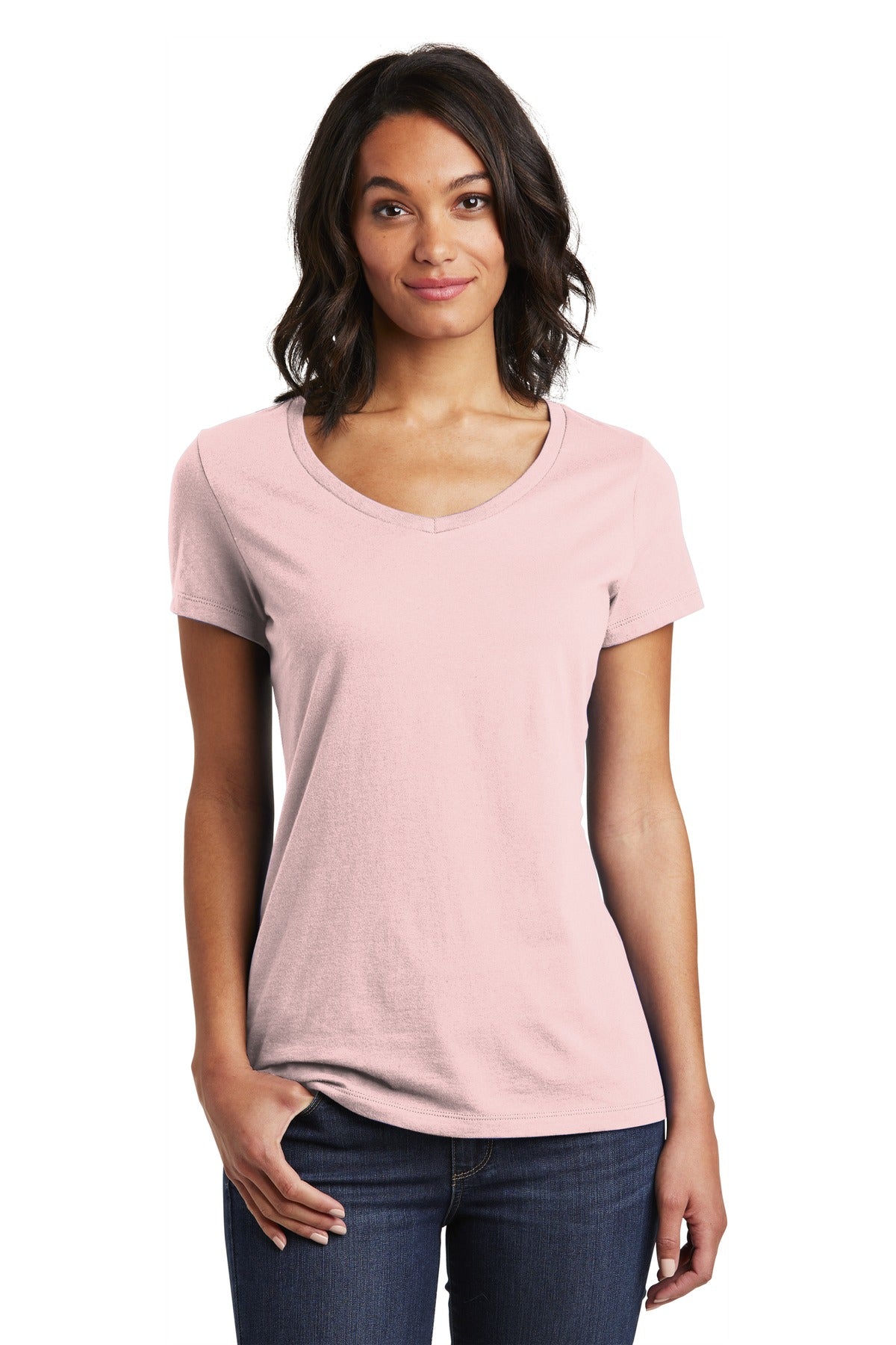 District Women's Very Important Tee V-Neck. DT6503