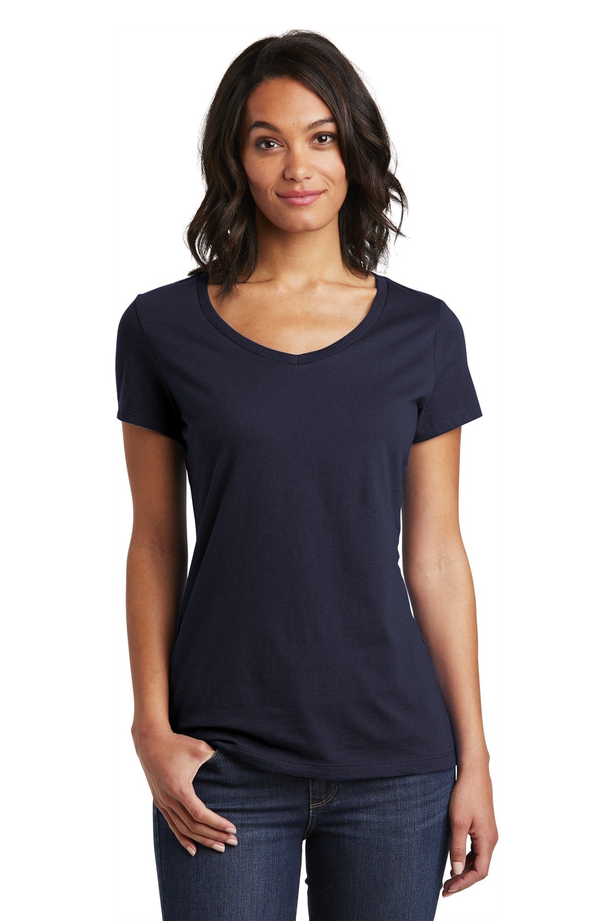 District Women's Very Important Tee V-Neck. DT6503