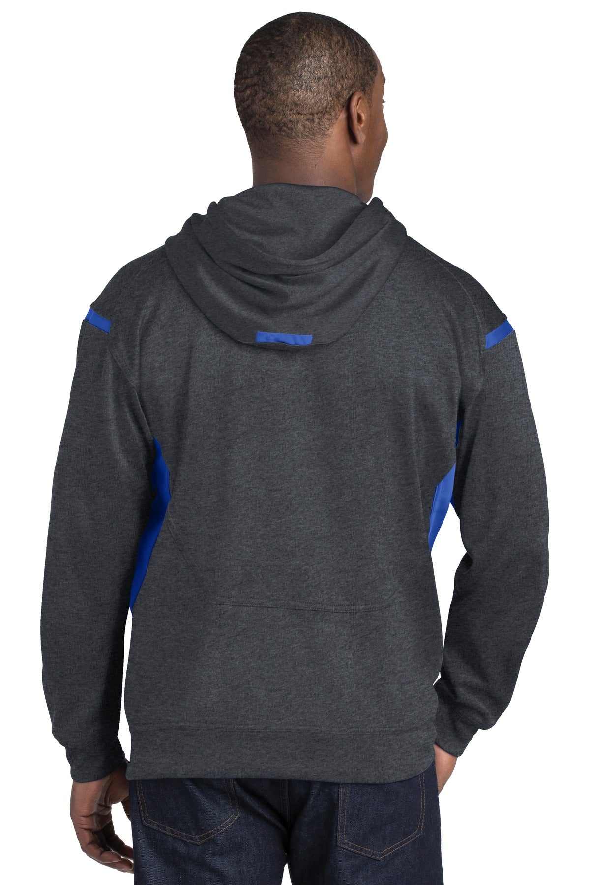 Sport-Tek Tech Fleece Colorblock Hooded Sweatshirt. F246