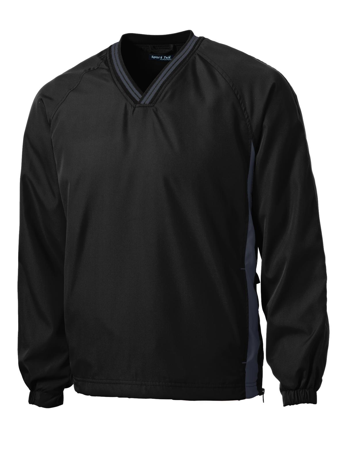 Sport-Tek Tipped V-Neck Raglan Wind Shirt. JST62