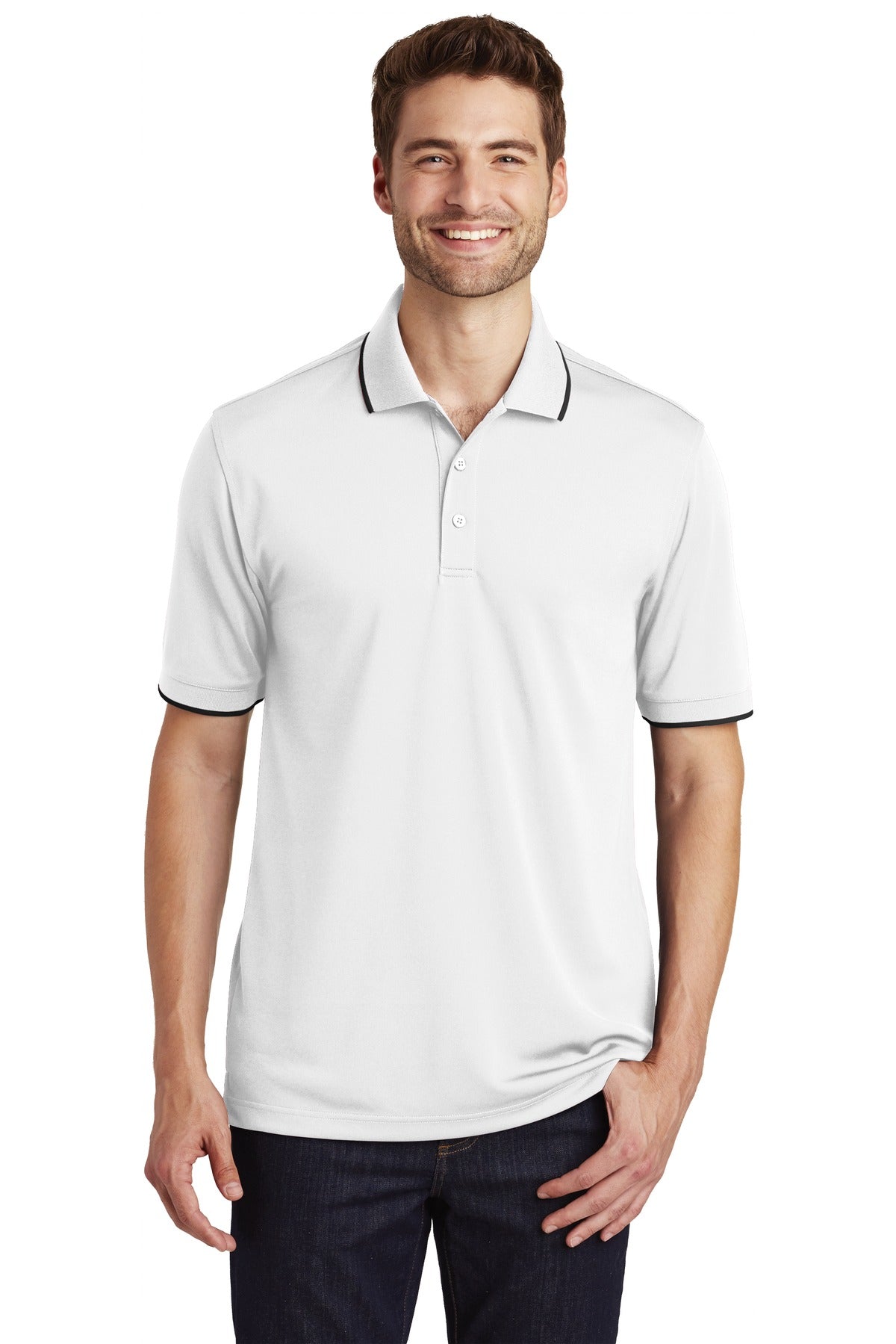 Port Authority Dry Zone UV Micro-Mesh Tipped Polo. K111