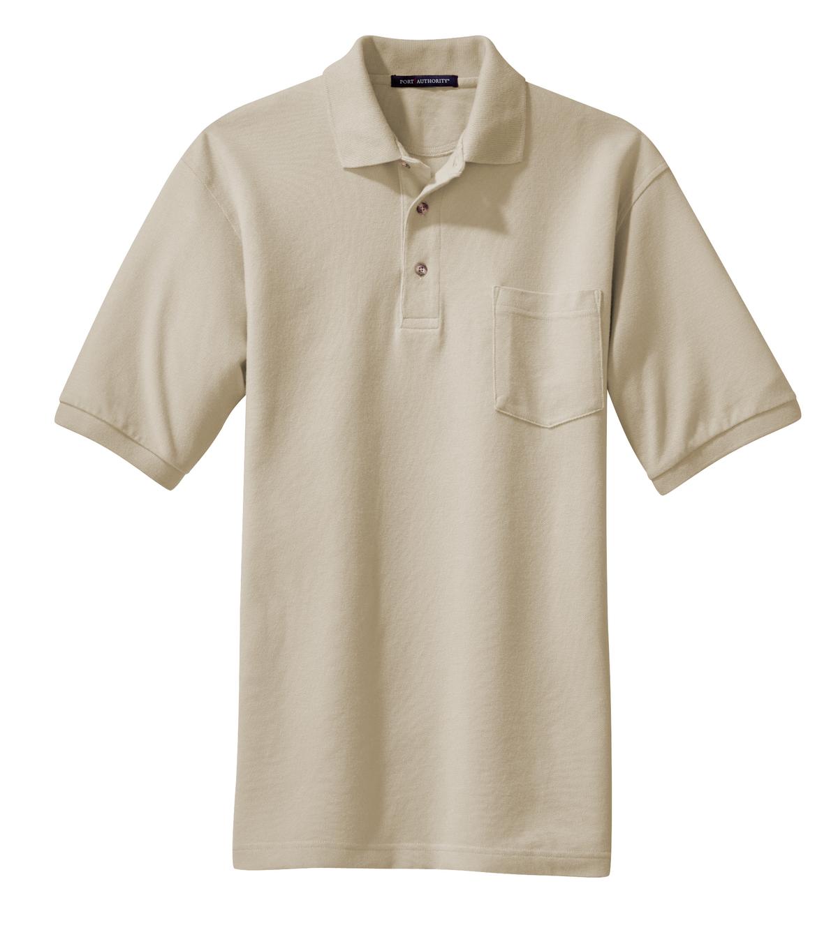 Port Authority Heavyweight Cotton Pique Polo with Pocket. K420P
