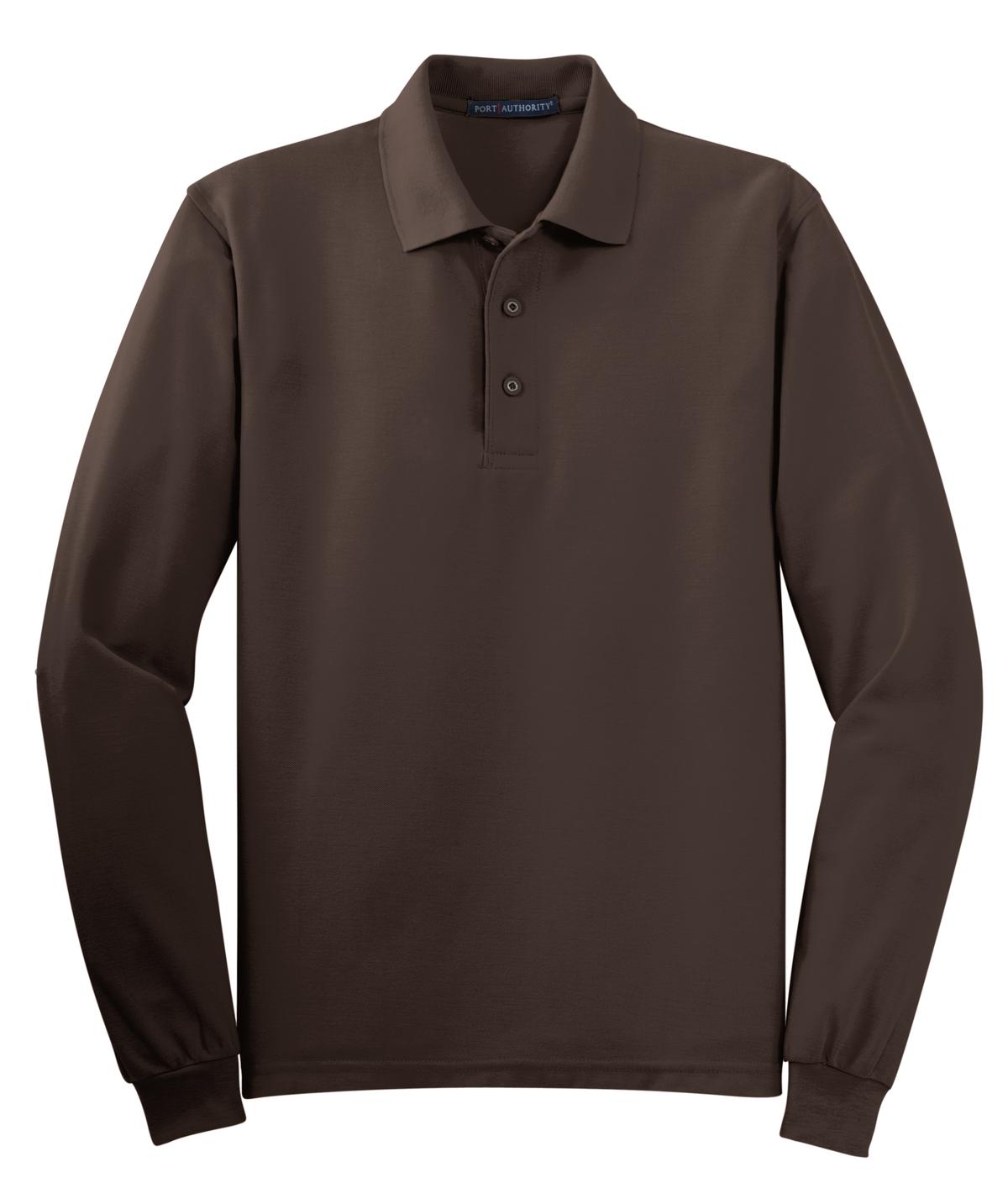 Port Authority Silk Touch™ Long Sleeve Polo. K500LS